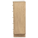 Kailani 5-drawer Bedroom Chest of Drawers Beige Oak