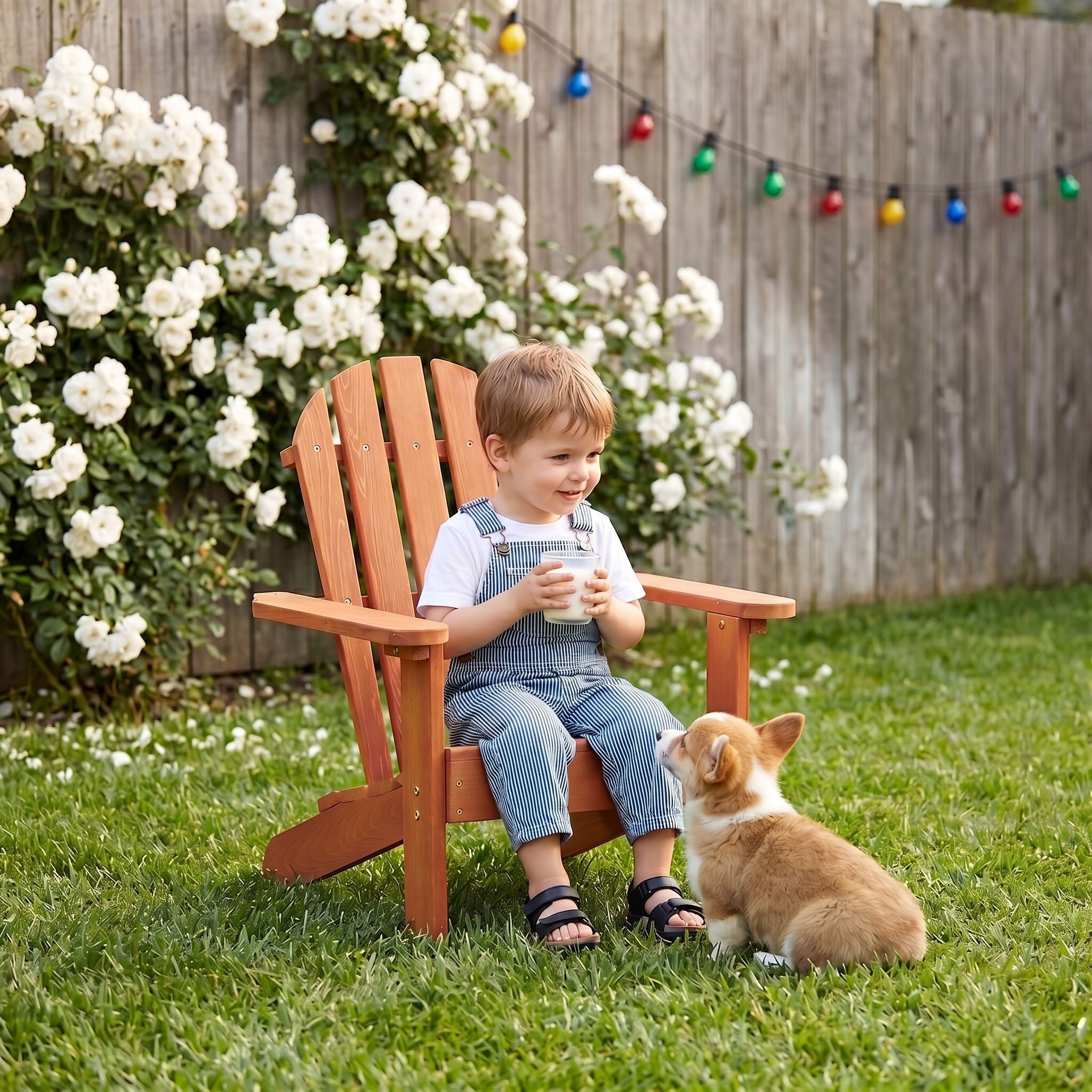 Kids Adirondack Chair For Indoor And Outdoor Use - Red