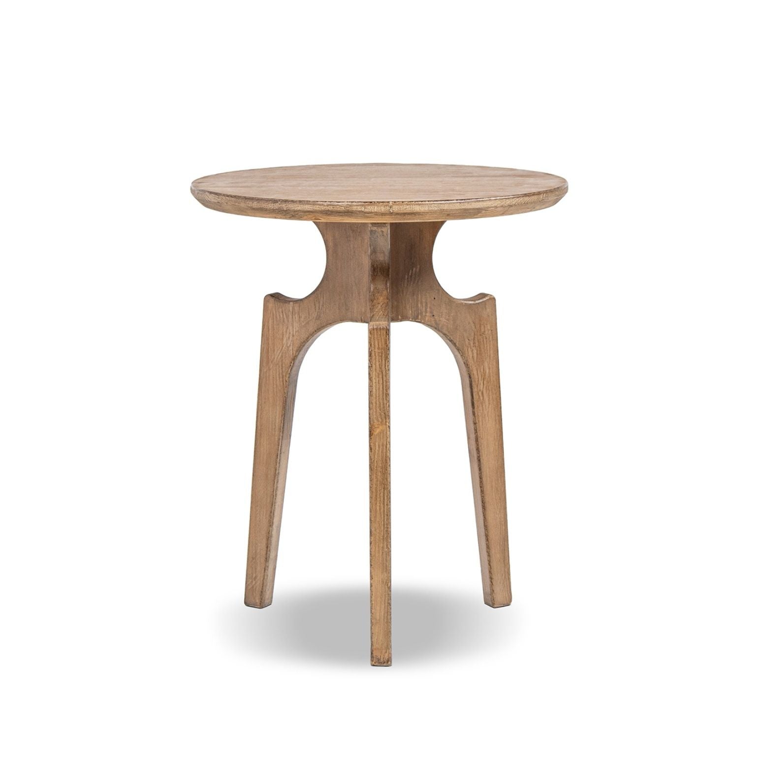 Carmel - Round Side Table - Antique Brown