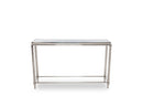 Modrest Agar Modern Glass & Stainless Steel Console Table