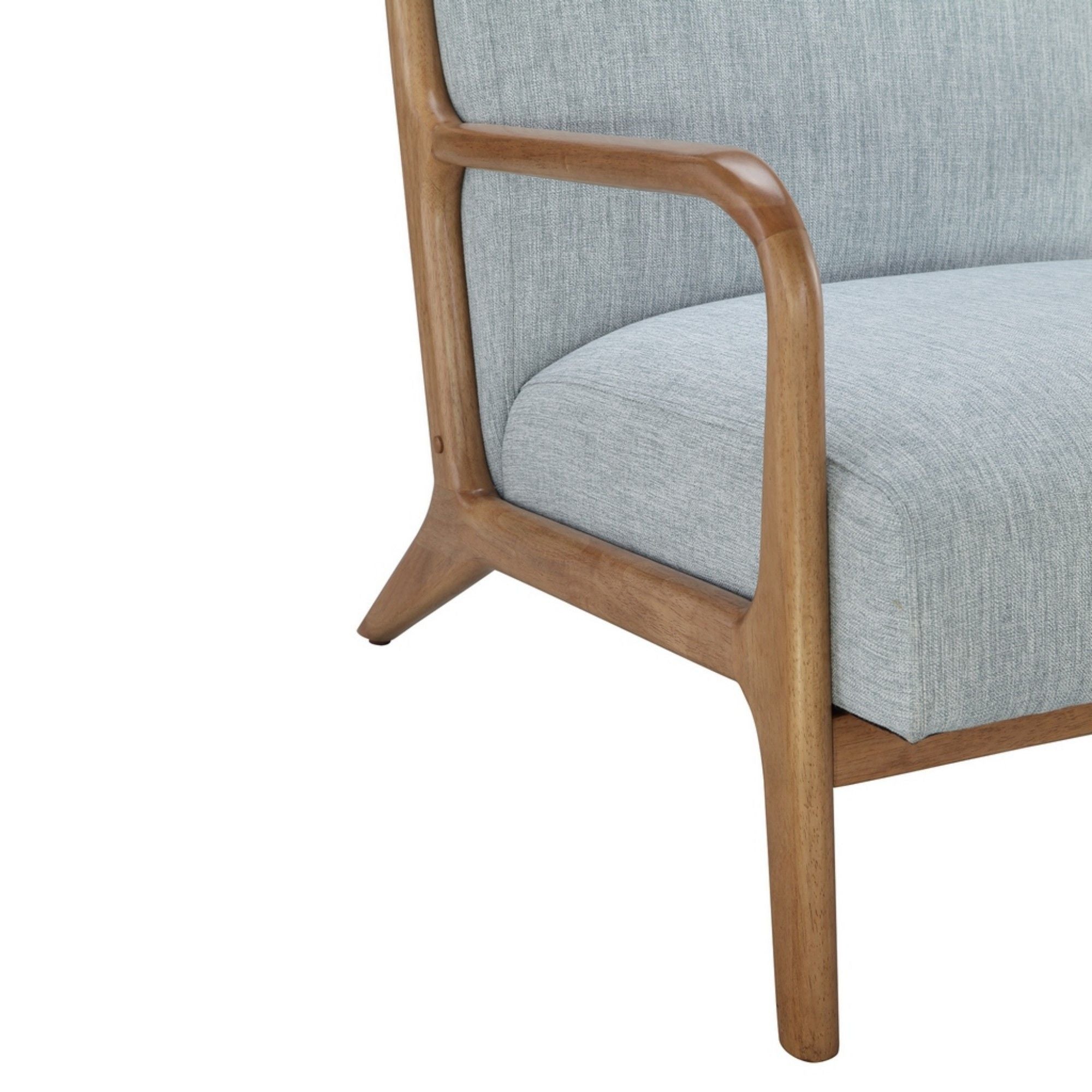 Mid-Century Style Lounge Chair With Upholstered Seat
