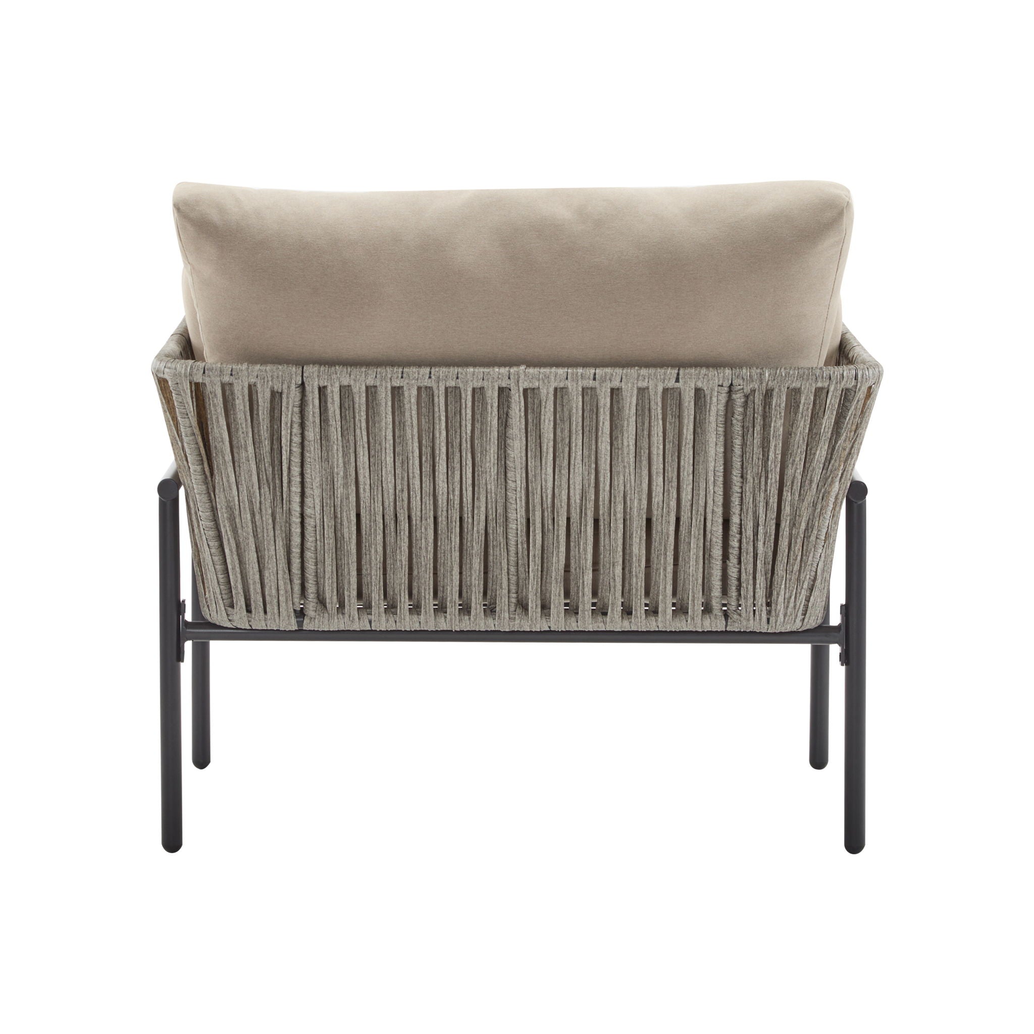 Rope Lounge Chair With Cushions For Modern Spaces