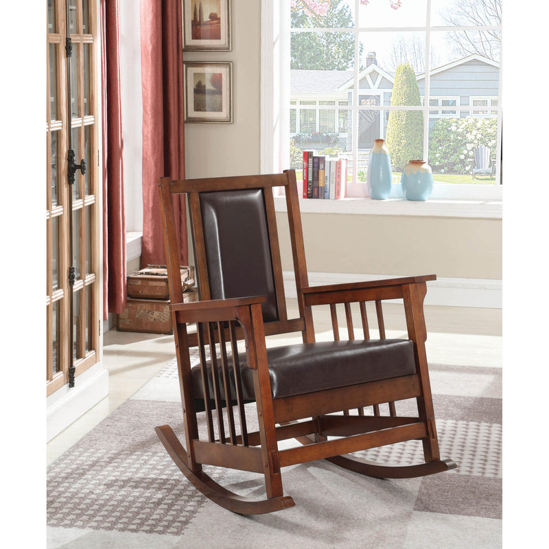 Coaster Furniture Leatherette Rocking Chair 600058 IMAGE 6