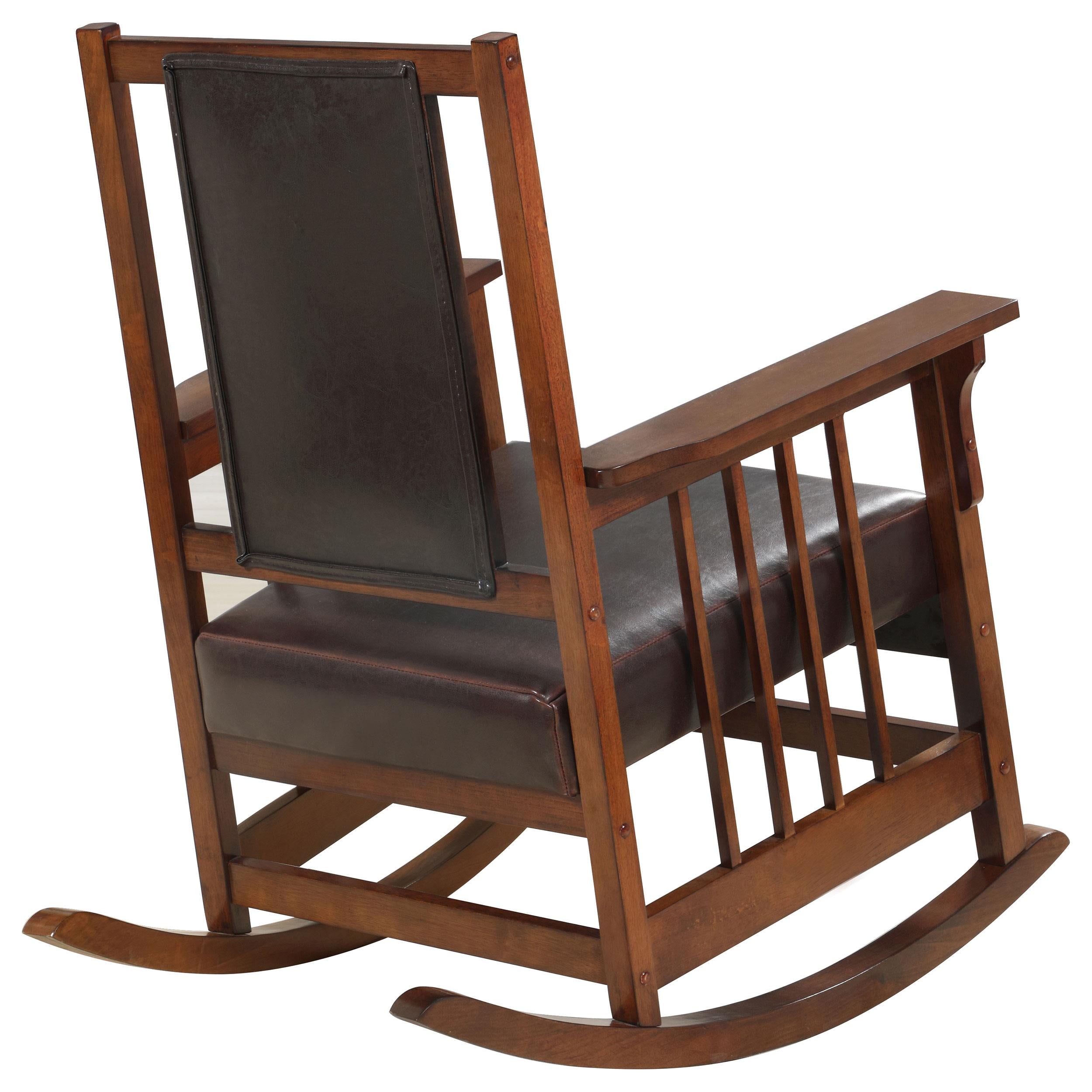 Diamond Modern Furniture COA Rocking Fabric and Bonded Leather Chair 600058 IMAGE 7