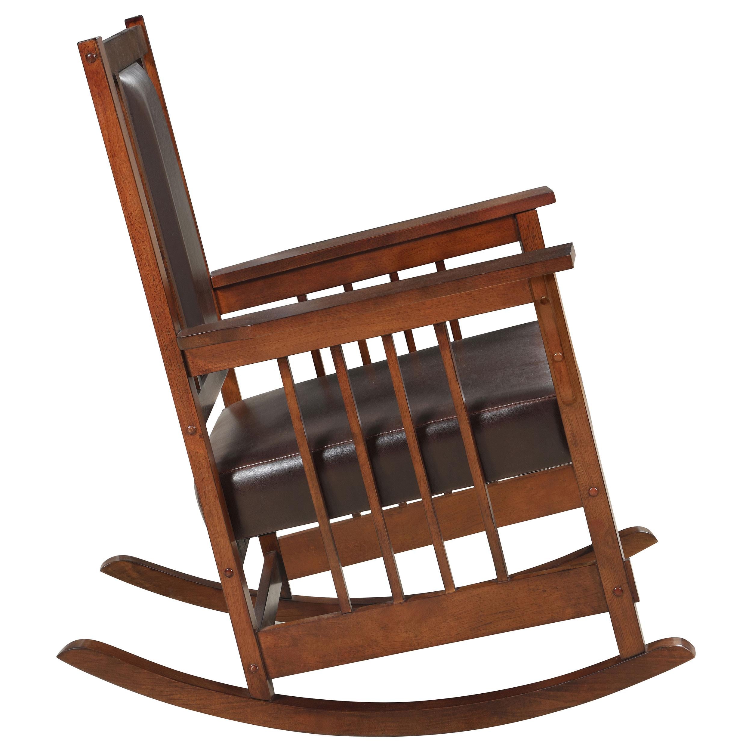 Diamond Modern Furniture COA Rocking Fabric and Bonded Leather Chair 600058 IMAGE 8