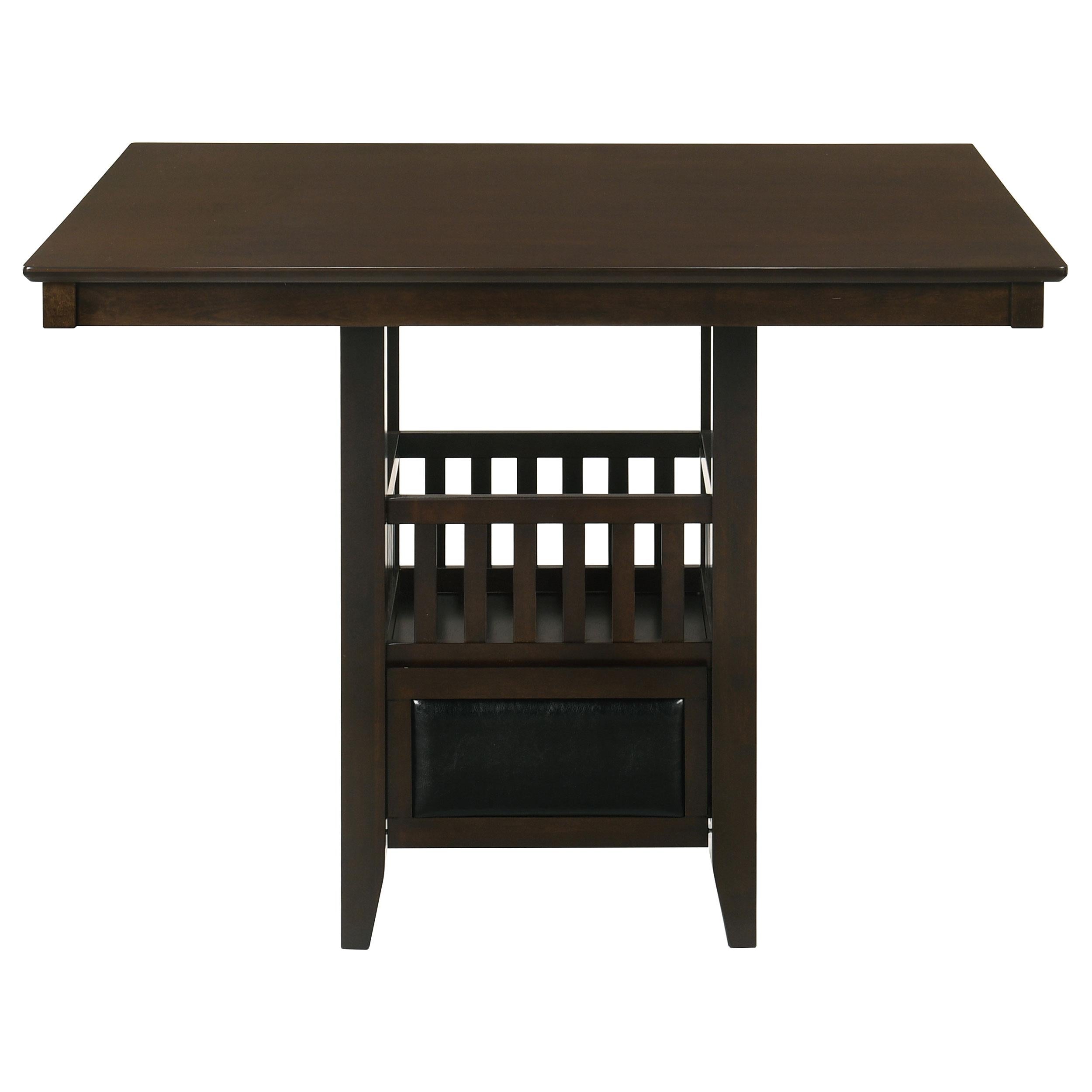 Coaster Furniture Square Jaden Counter Height Dining Table with Pedestal Base 100958 IMAGE 3