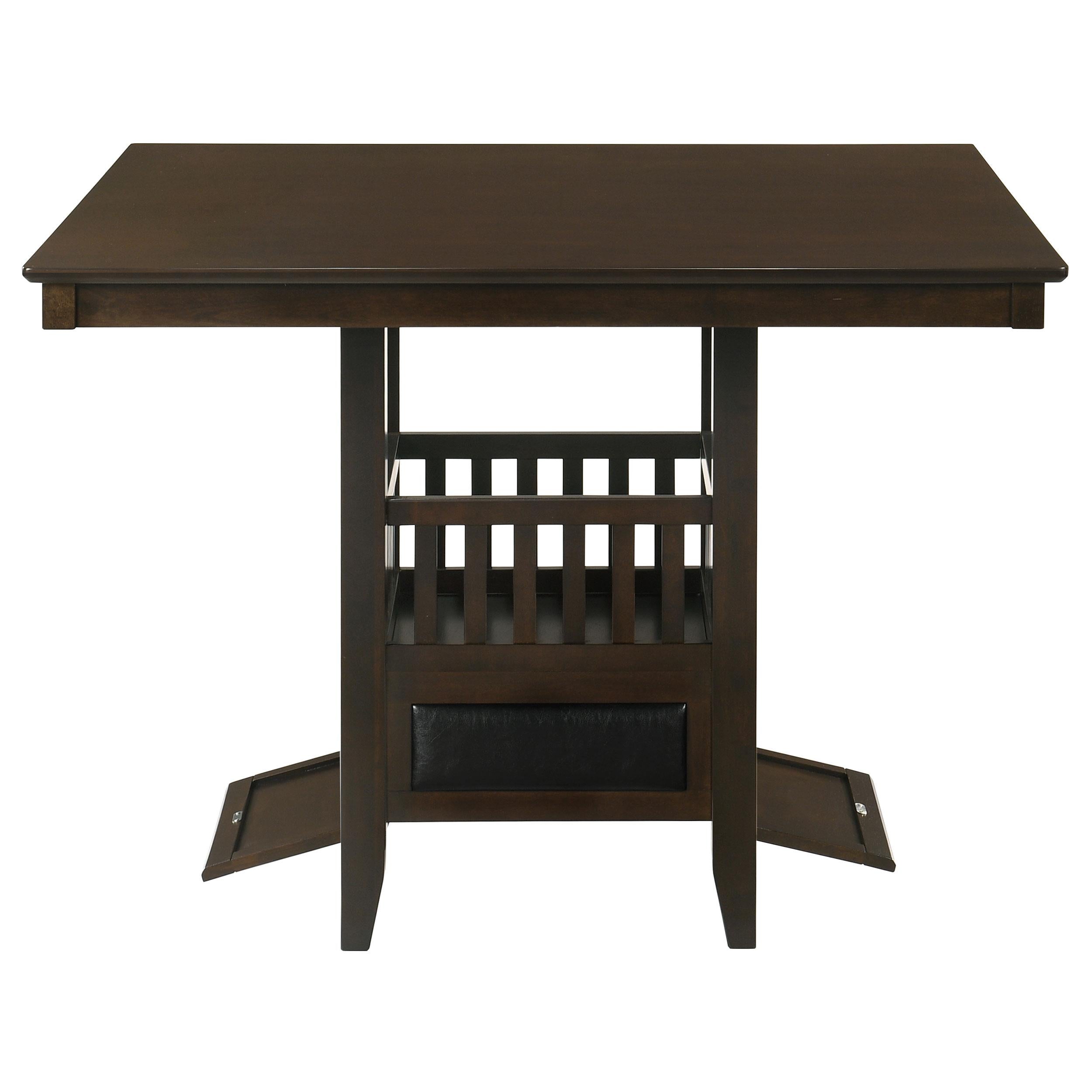 Diamond Modern Furniture COA Square Jaden Counter Height Dining Table with Pedestal Base 100958 IMAGE 6