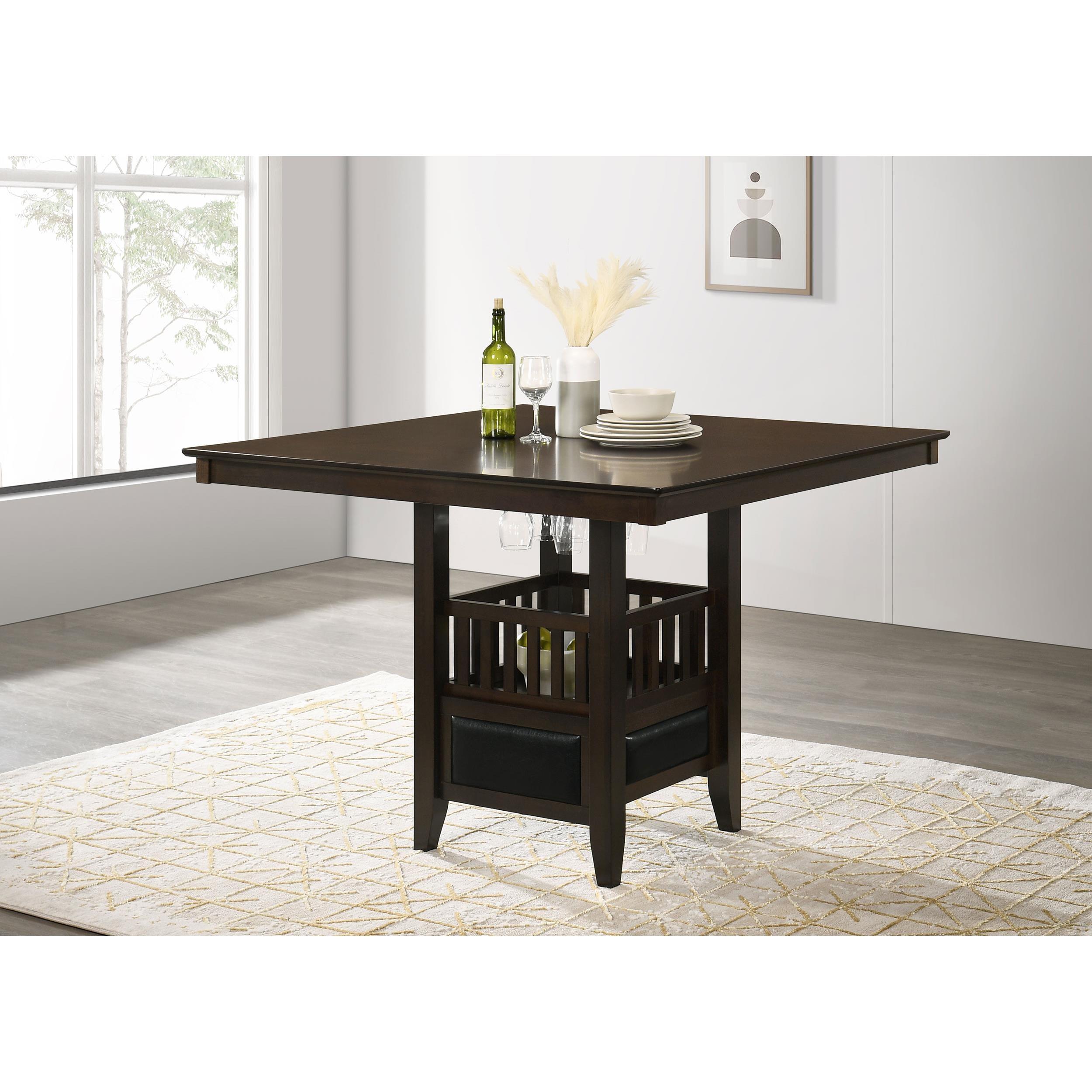 Diamond Modern Furniture COA Square Jaden Counter Height Dining Table with Pedestal Base 100958 IMAGE 7