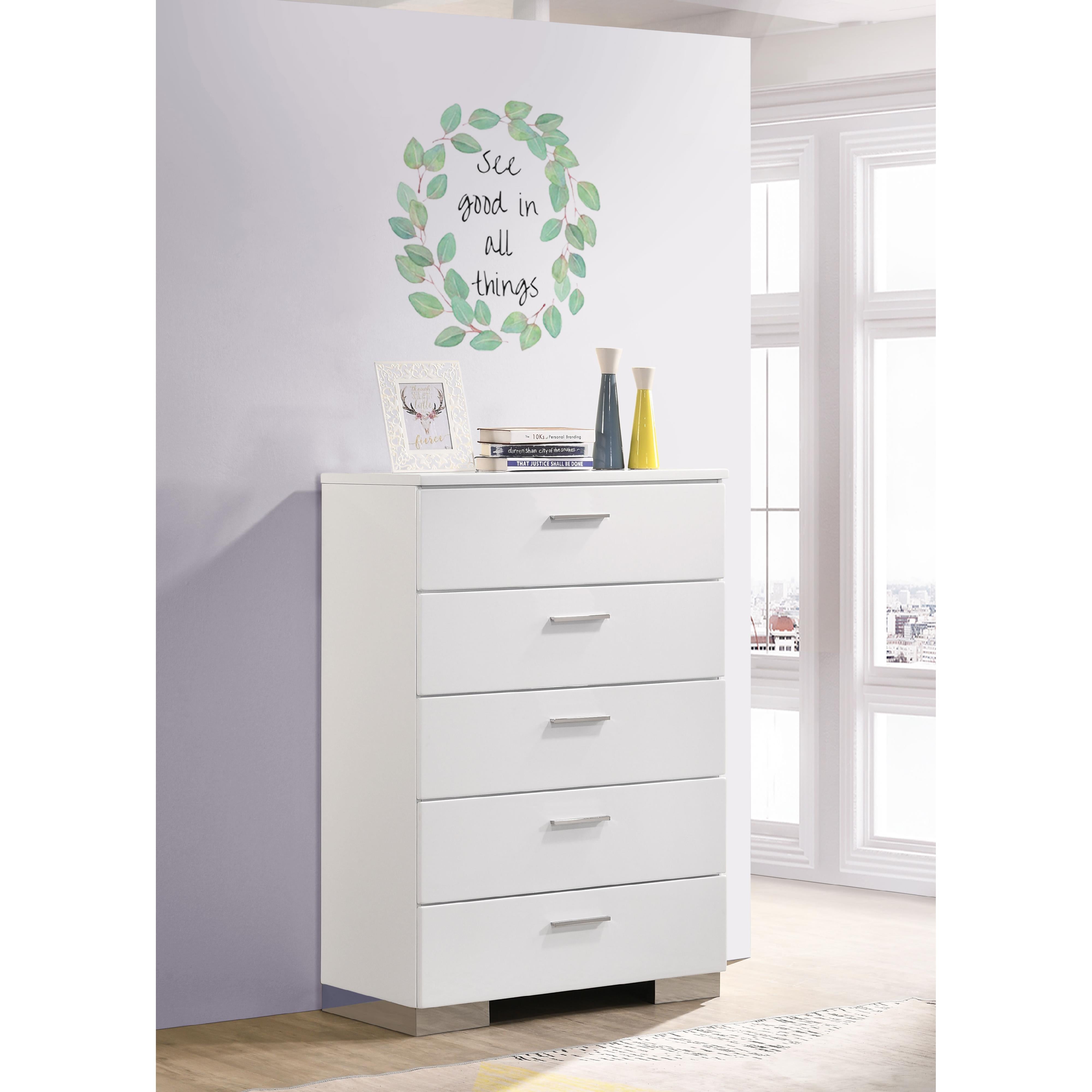 Diamond Modern Furniture COA Felicity 5-Drawer Chest 203505 IMAGE 9