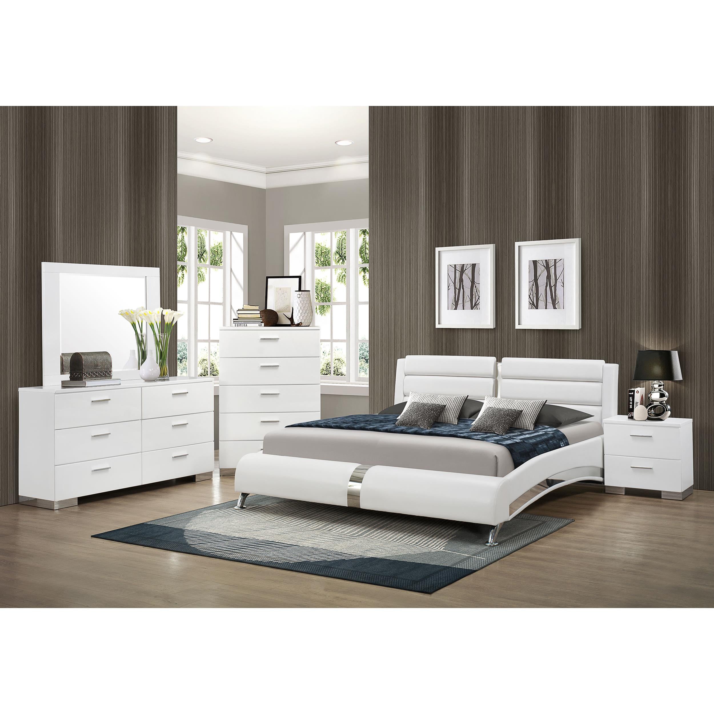 Diamond Modern Furniture COA Felicity Queen Upholstered Platform Bed 300345Q IMAGE 6