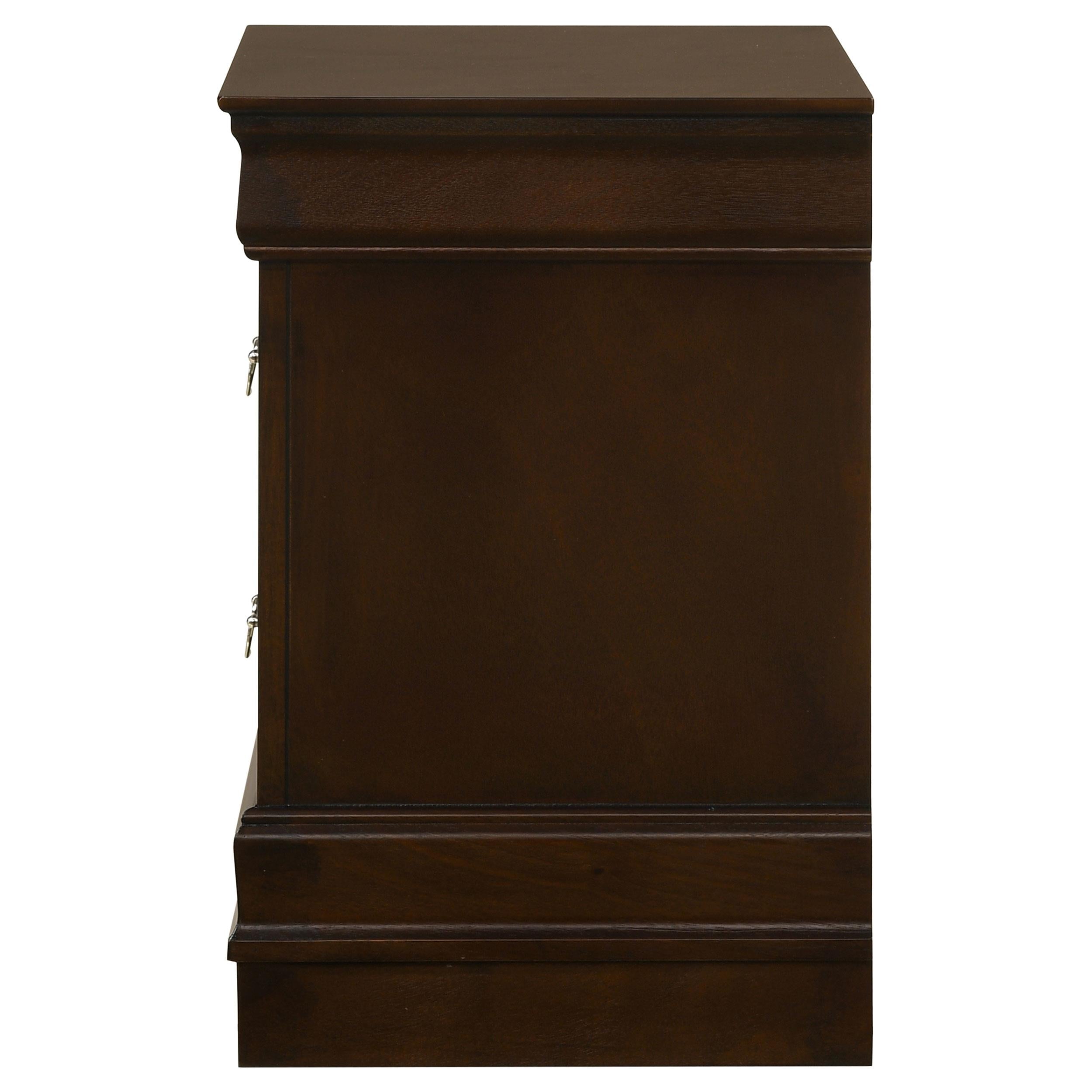 Diamond Modern Furniture COA Louis Philippe 2-Drawer Nightstand 202412 IMAGE 4