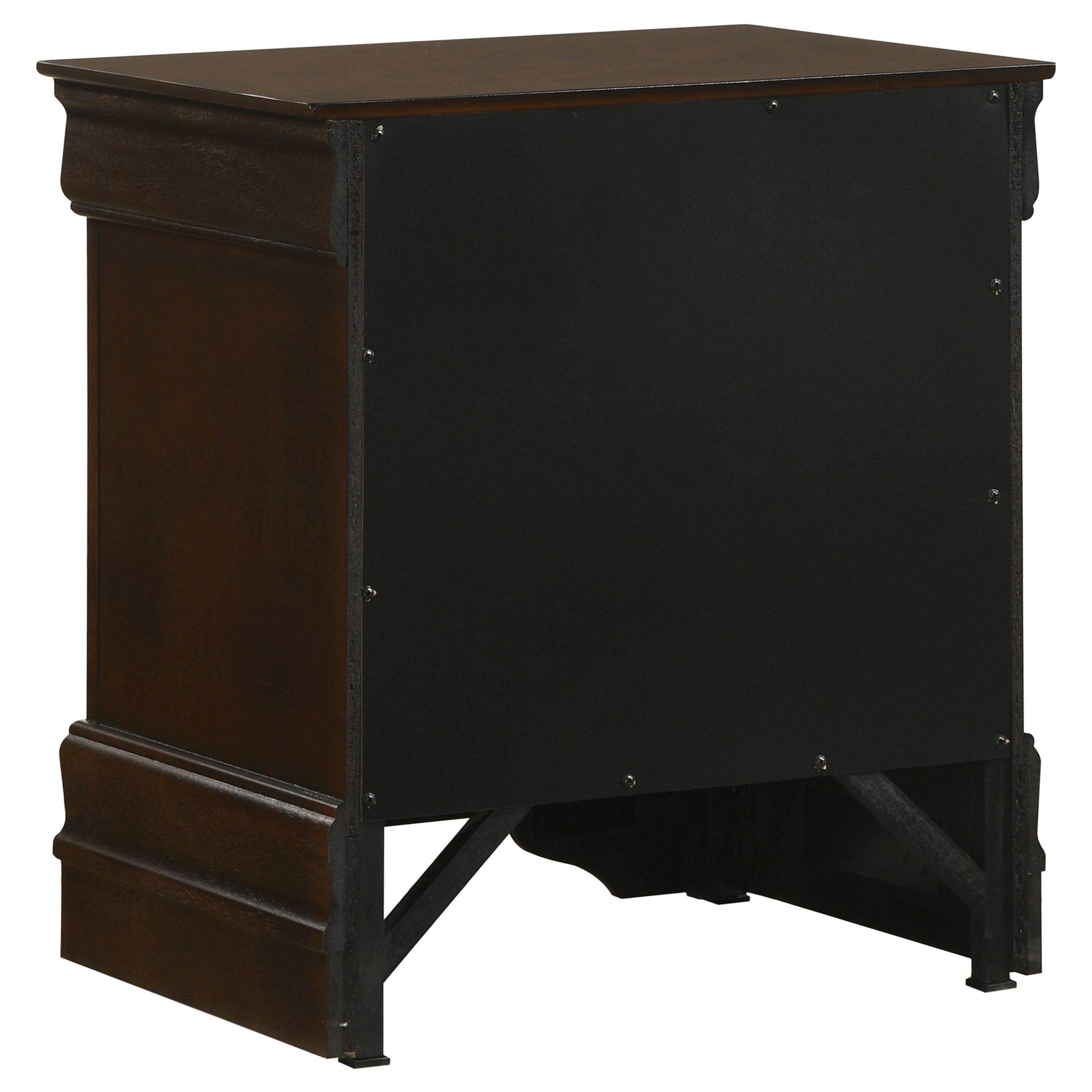 Diamond Modern Furniture COA Louis Philippe 2-Drawer Nightstand 202412 IMAGE 5