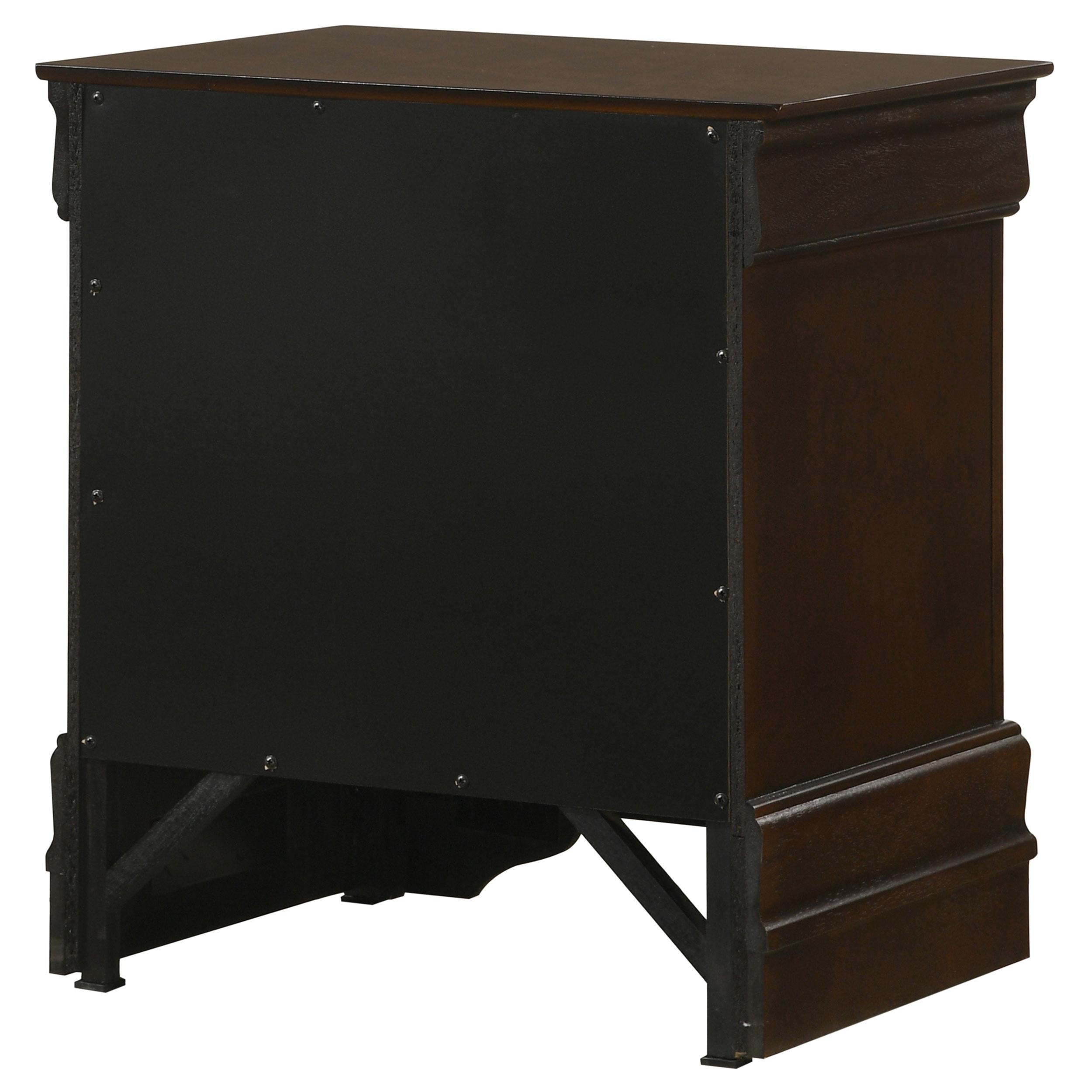 Diamond Modern Furniture COA Louis Philippe 2-Drawer Nightstand 202412 IMAGE 7