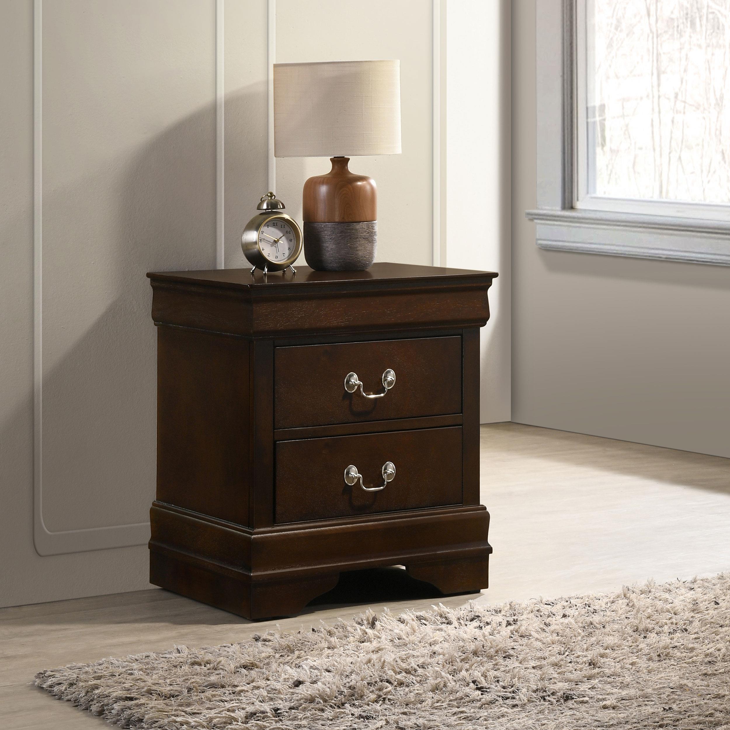 Diamond Modern Furniture COA Louis Philippe 2-Drawer Nightstand 202412 IMAGE 9