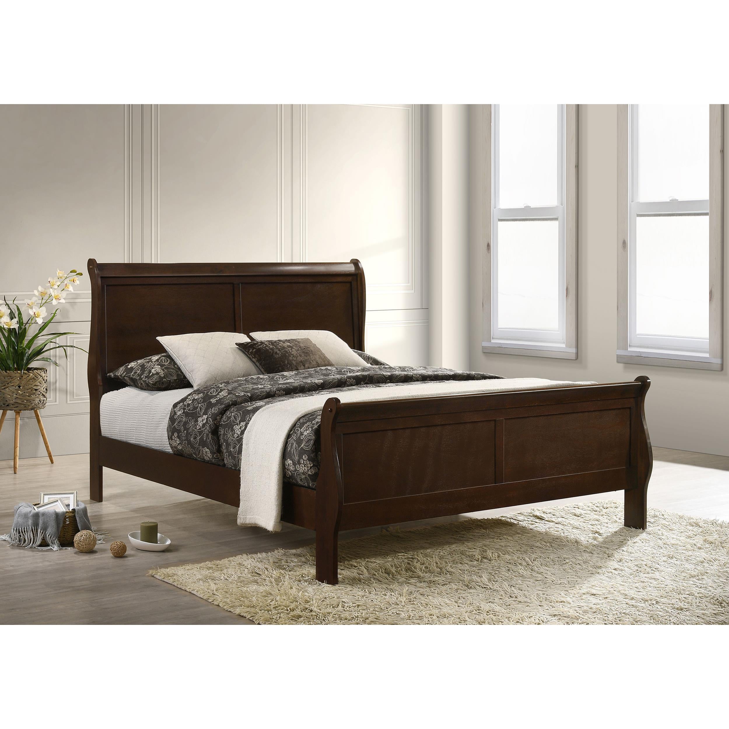 Diamond Modern Furniture COA Louis Philippe Queen Sleigh Bed 202411Q IMAGE 6