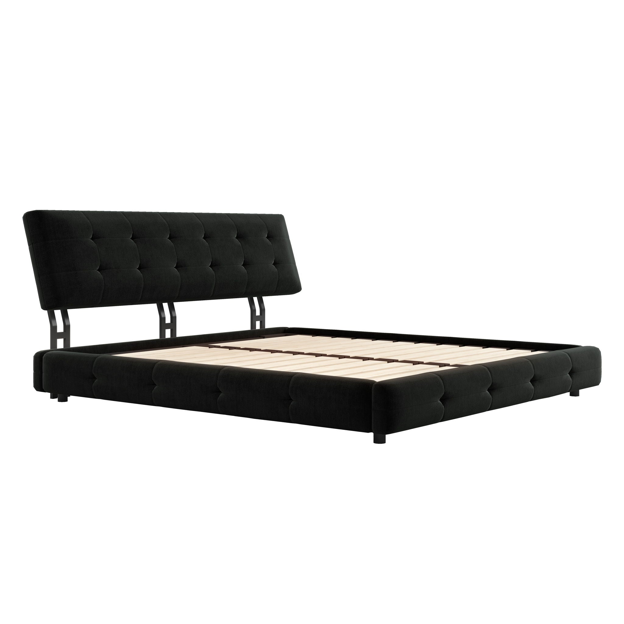Tufted Headboard With Extra-Large Ultra-Soft Cloud Pillow Design