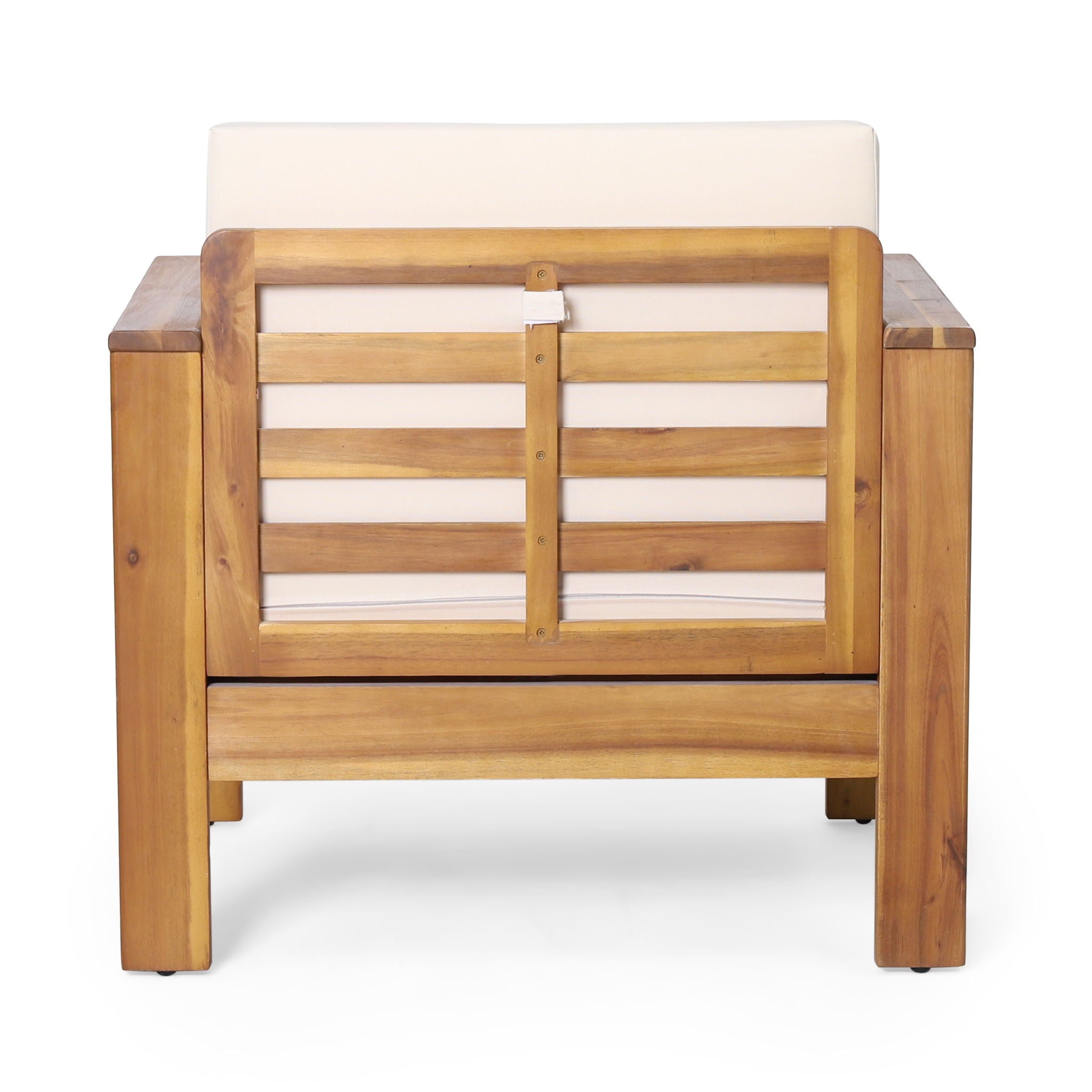 Slat Design Club Chairs With Cushions