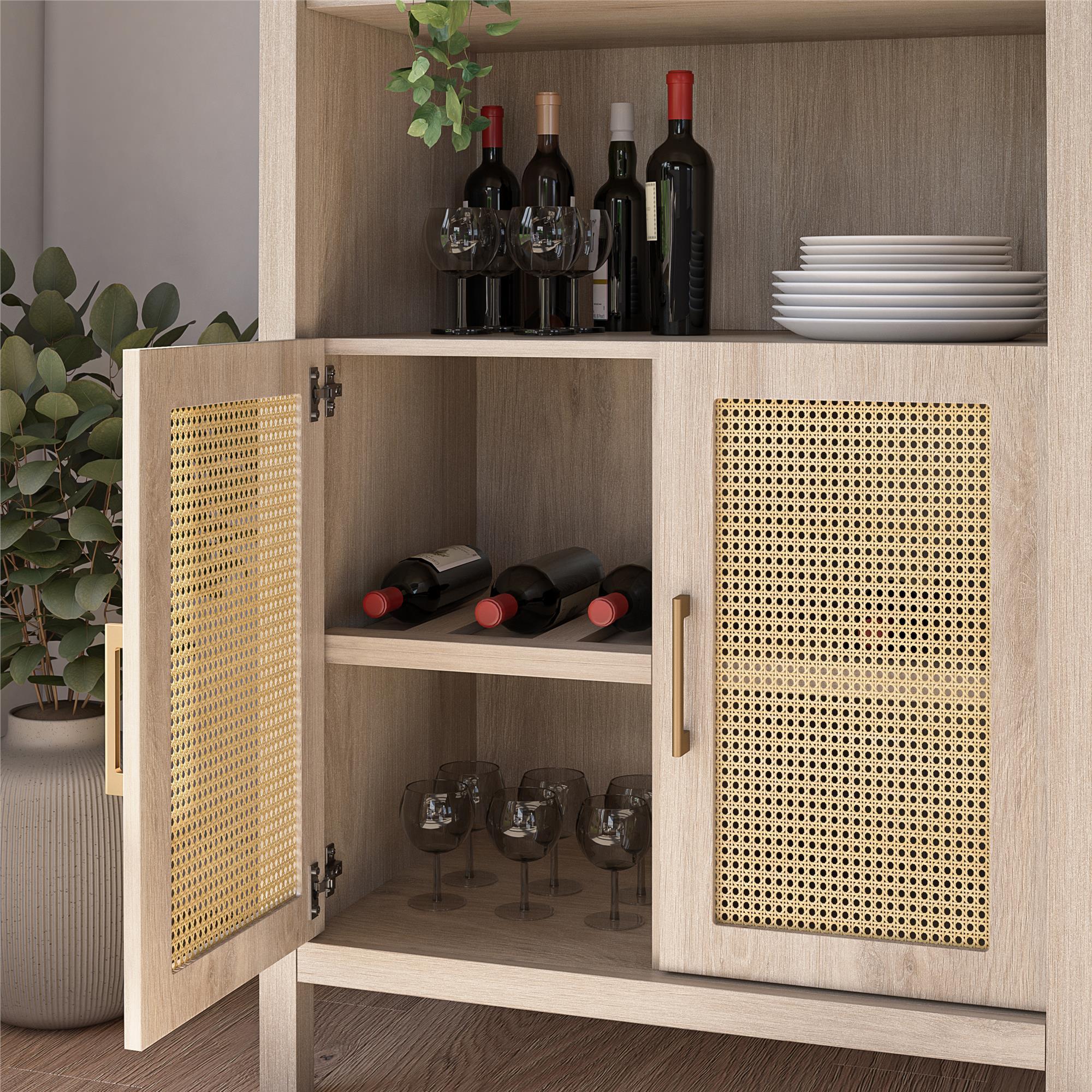 Anaya - Arched Storage Cabinet - Light Oak