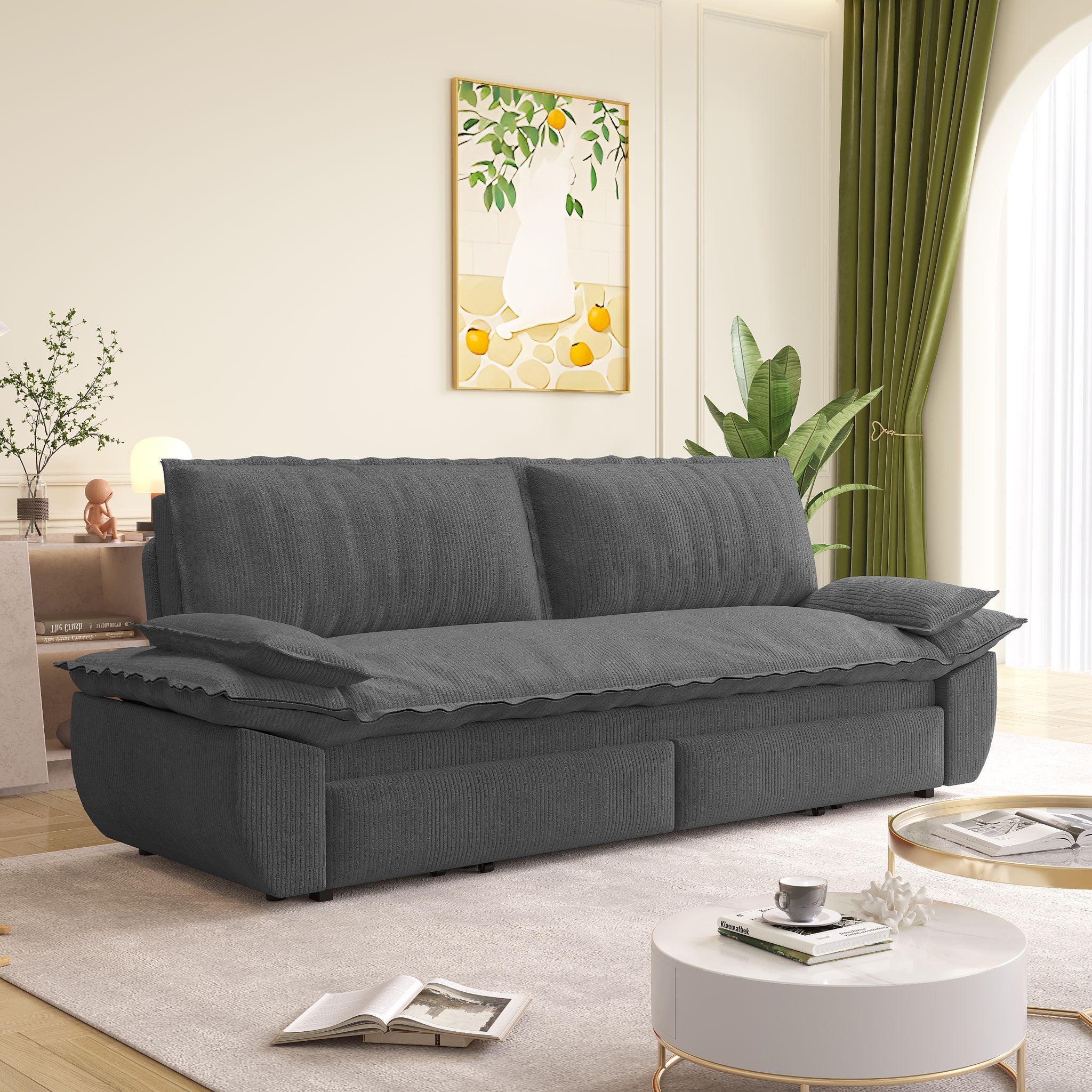 Pull Out 3-In-1 Convertible Sleeper Sofa