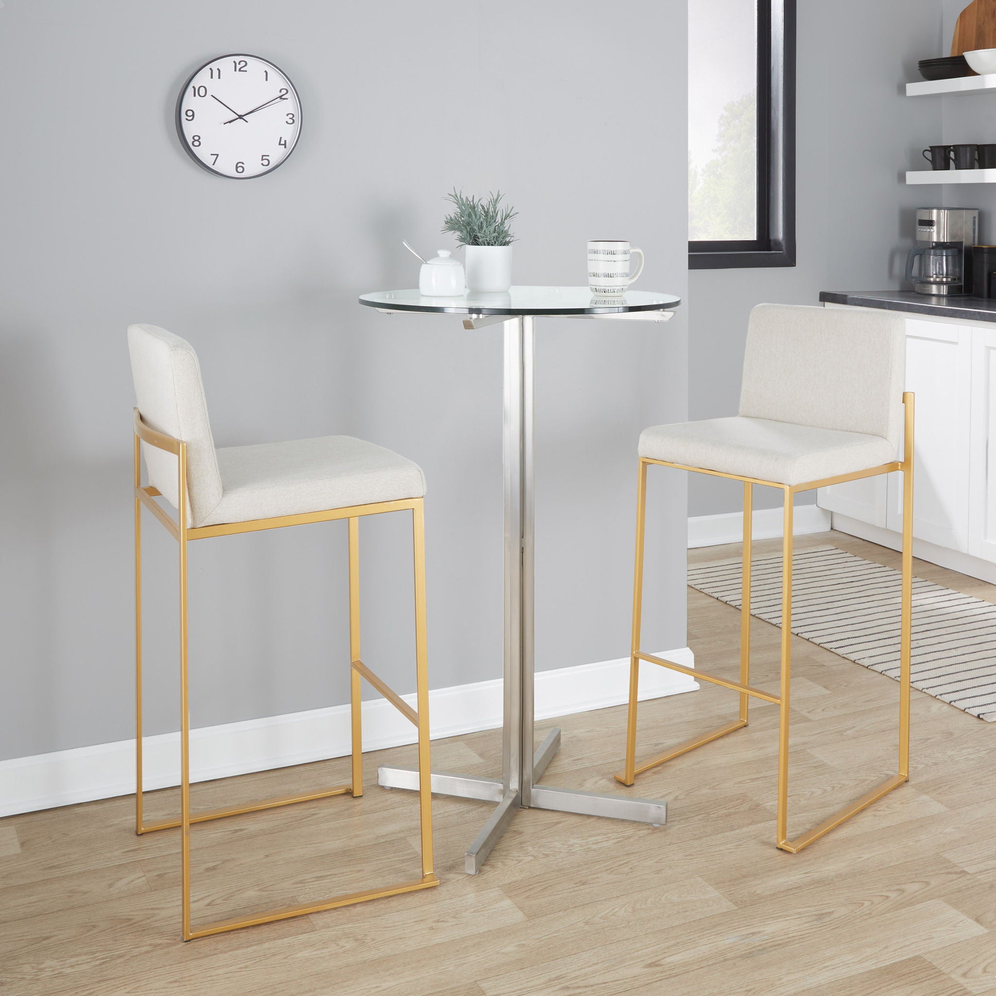 Fuji - Contemporary Design High Back Barstool