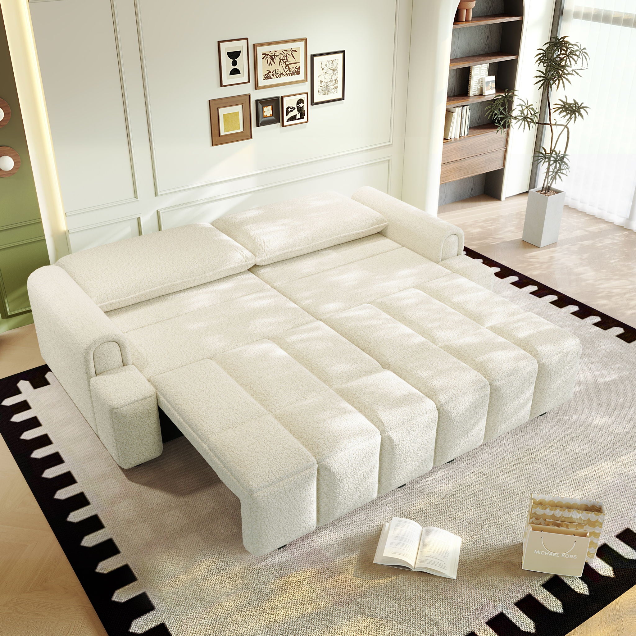 4 Seater Modern Couch With Seats Storage
