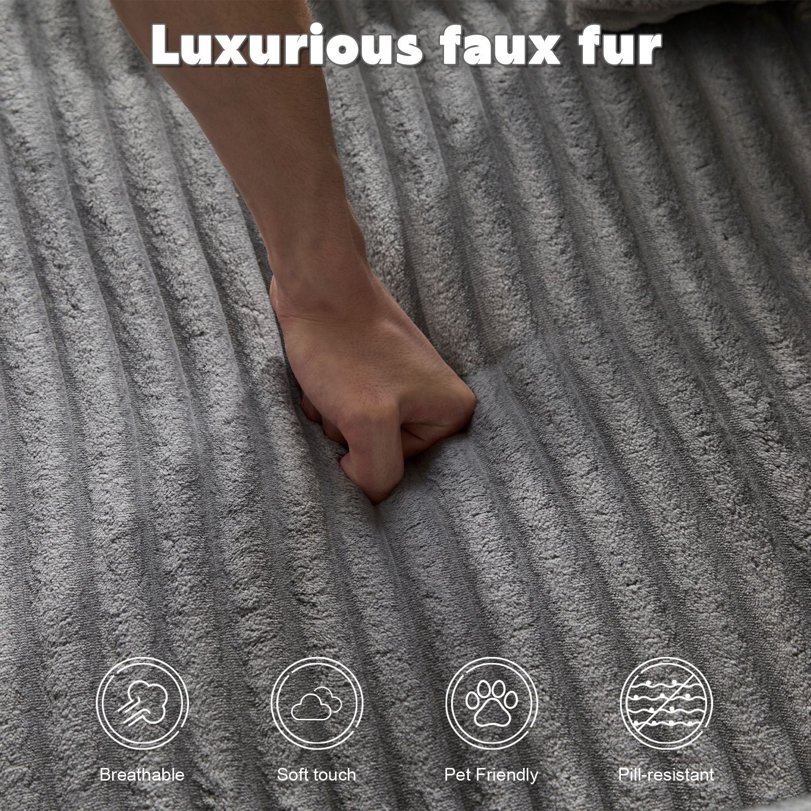 Oversized Chaise Lounge Chair Cozy Cloud Couch With 3 Throw Pillows And Wide Armrest