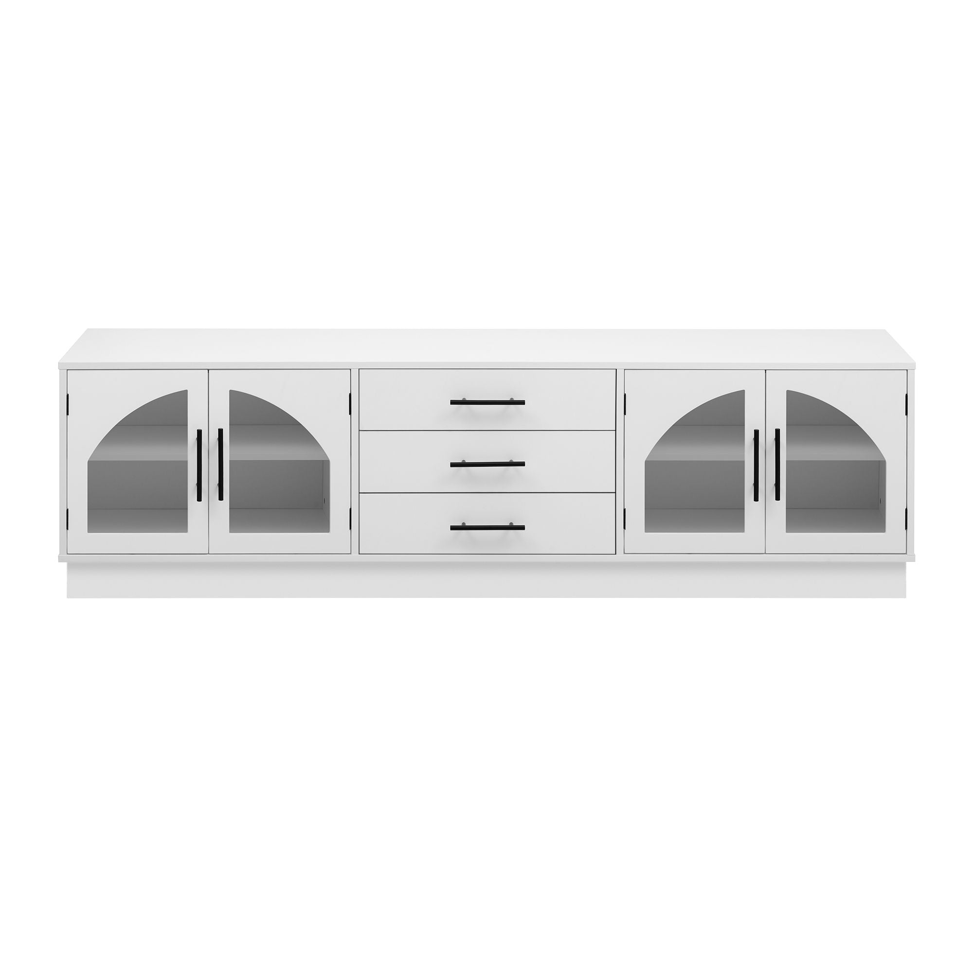 Modern Minimalist TV Stand, Entertainment Center Media Console Cabinet With Adjustable Shelves For Living Room