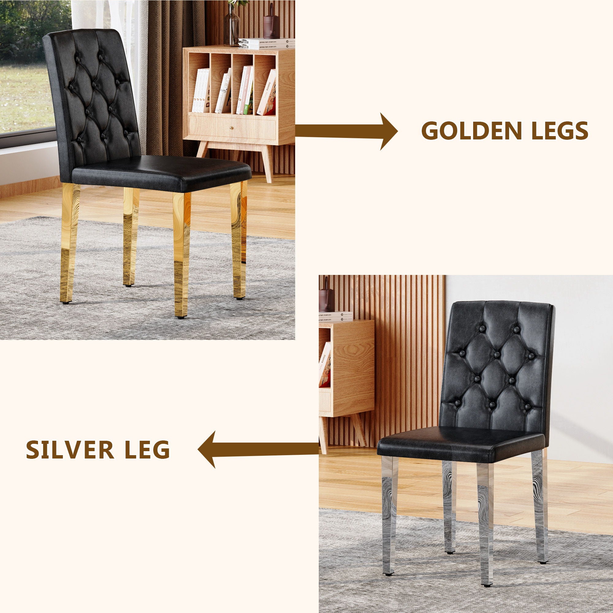 Dining Chairs With Ergonomic Buckle Backrest Comfort