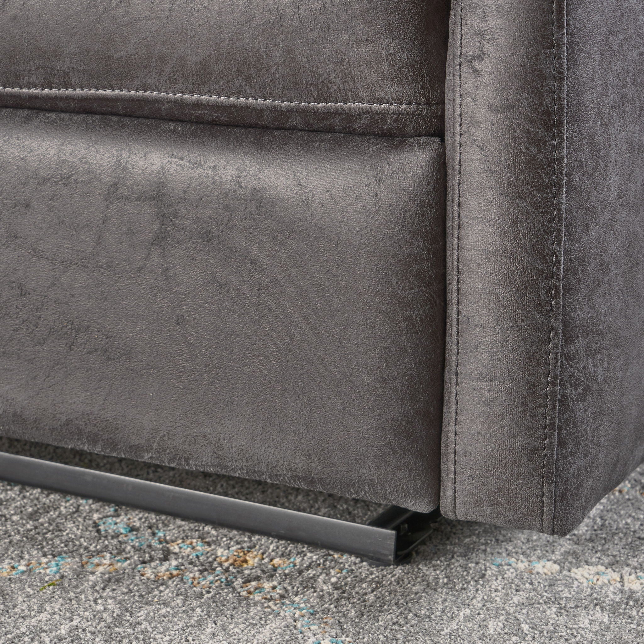 Alma - Contemporary Upholstered Loveseat Recliner - Slate