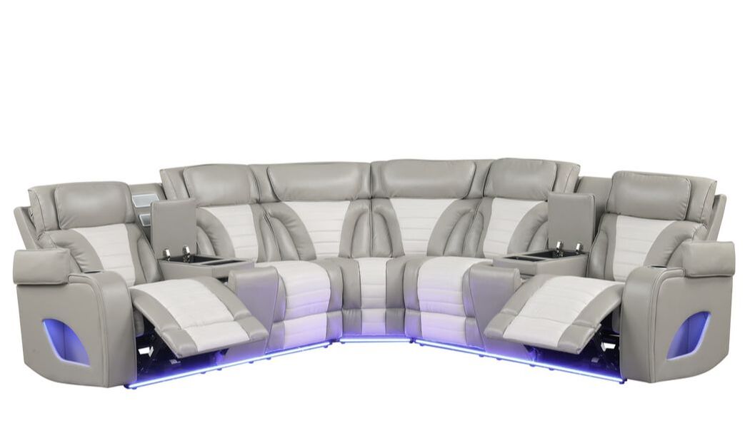 IBIZA POWER/POWER Gray Reclining Sectional