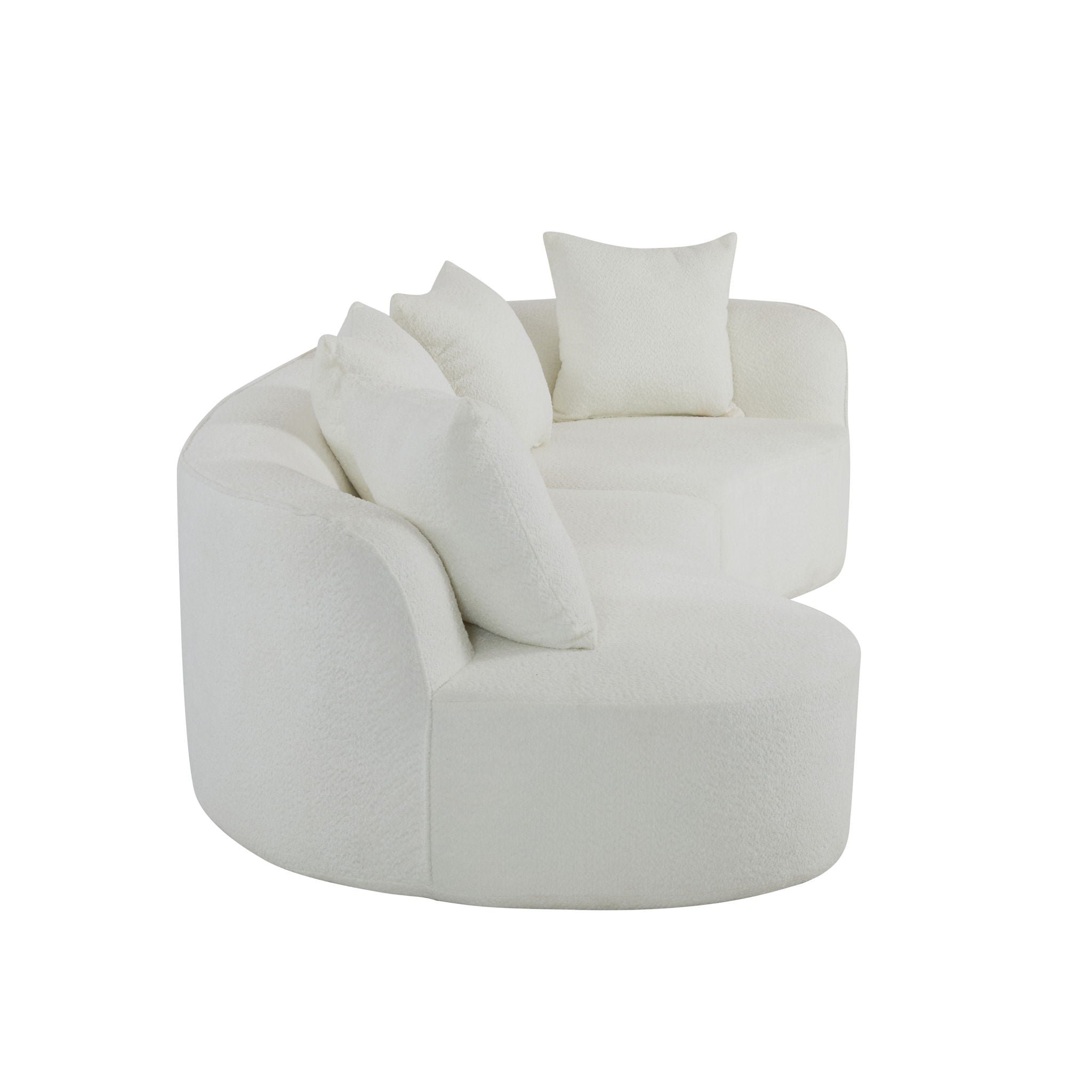 Elegant Curved Sectional Sofa With Full Foam Comfort