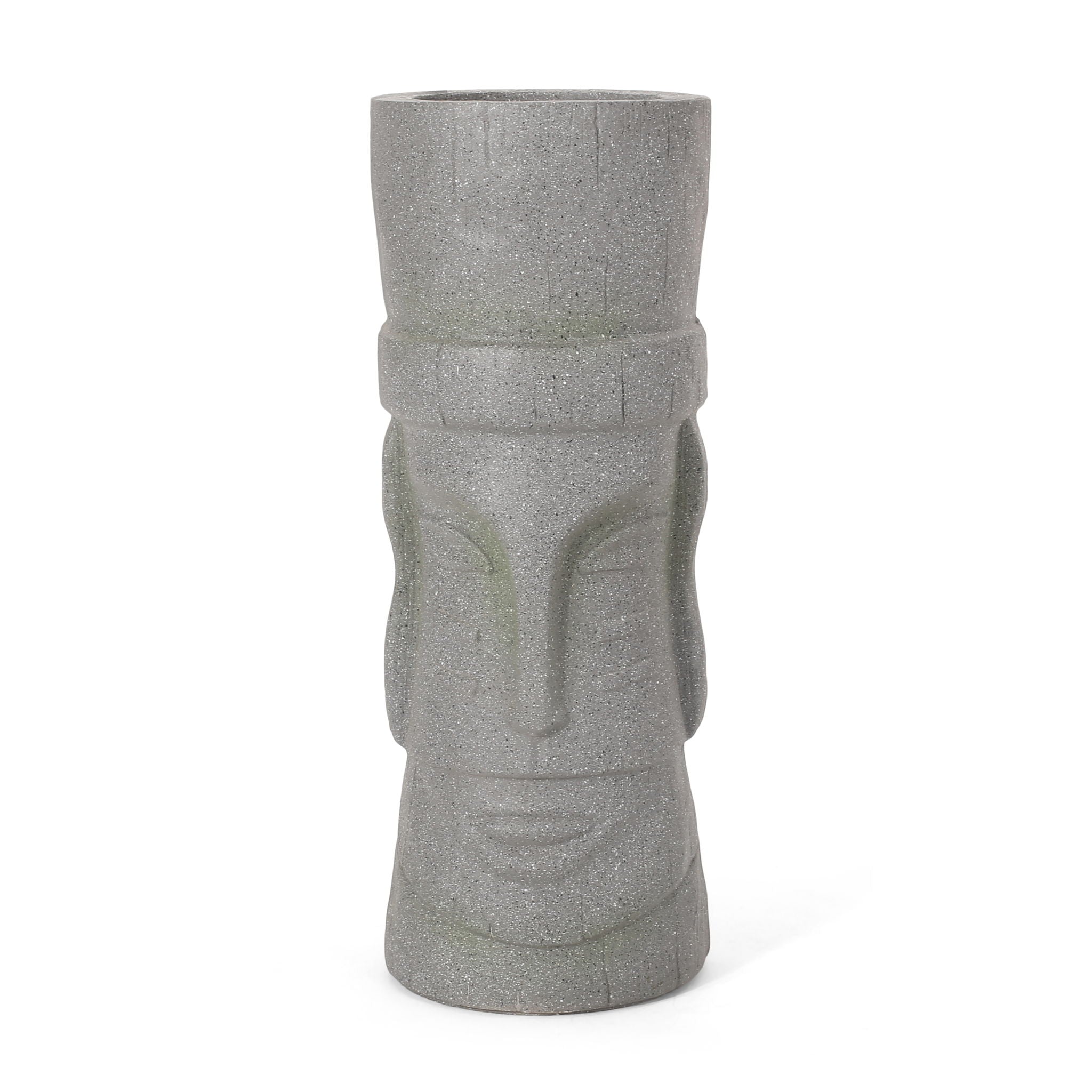 Classic Flower Planter With Magnesium Oxide Material - Stone Gray