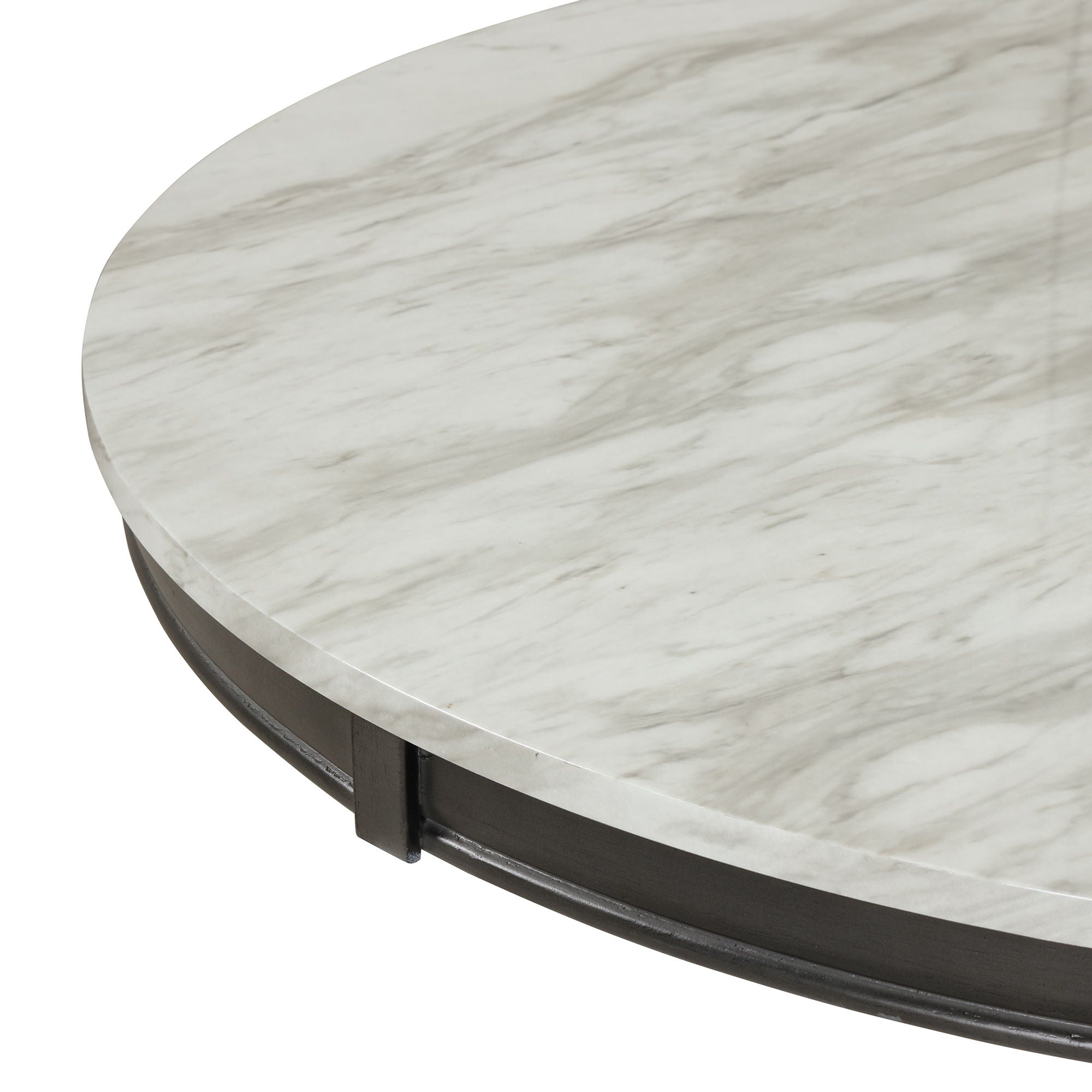 Dining Table - Gray - Faux Marble
