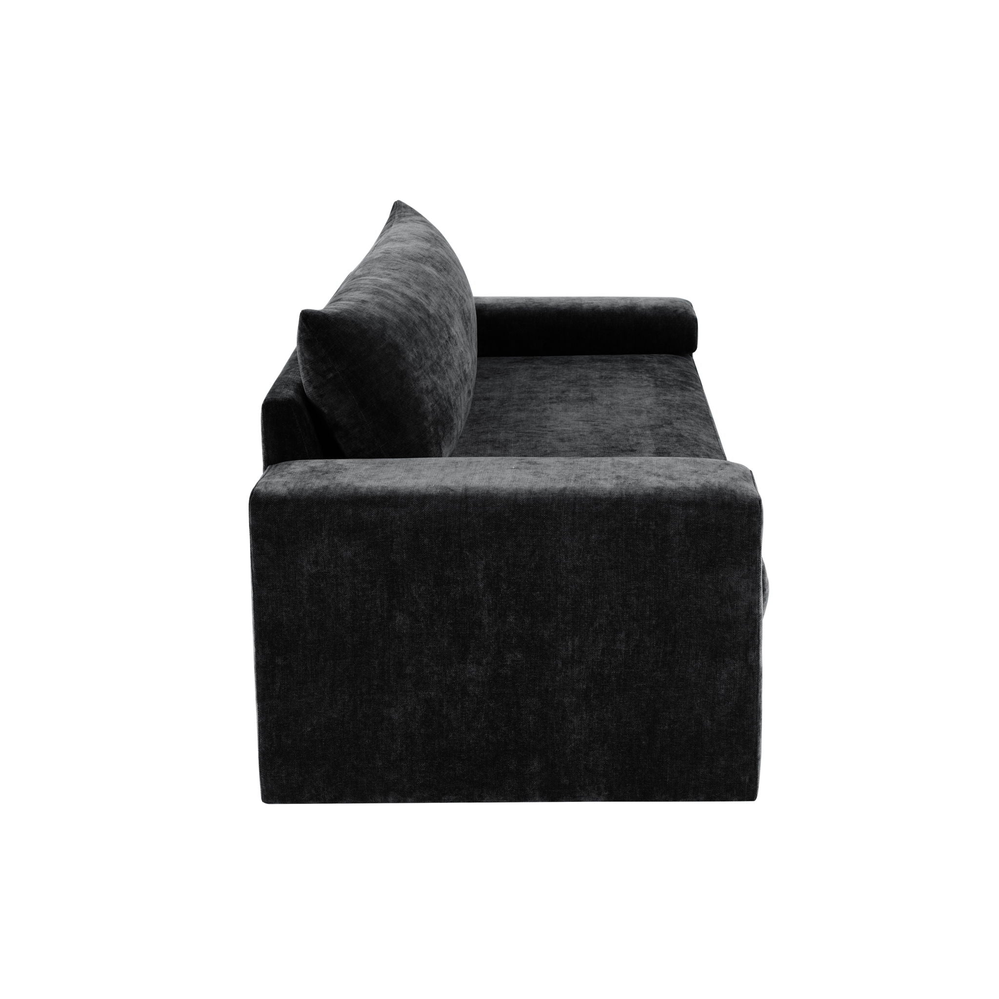 Upholstered 3 Seater Sofa With Wide Armrests