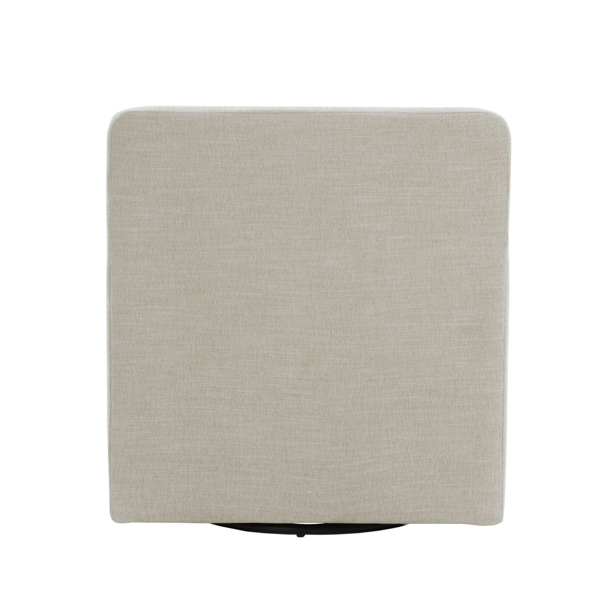 Tolland - Swivel Accent Chair With Antique Brass Nailhead Trim - Beige