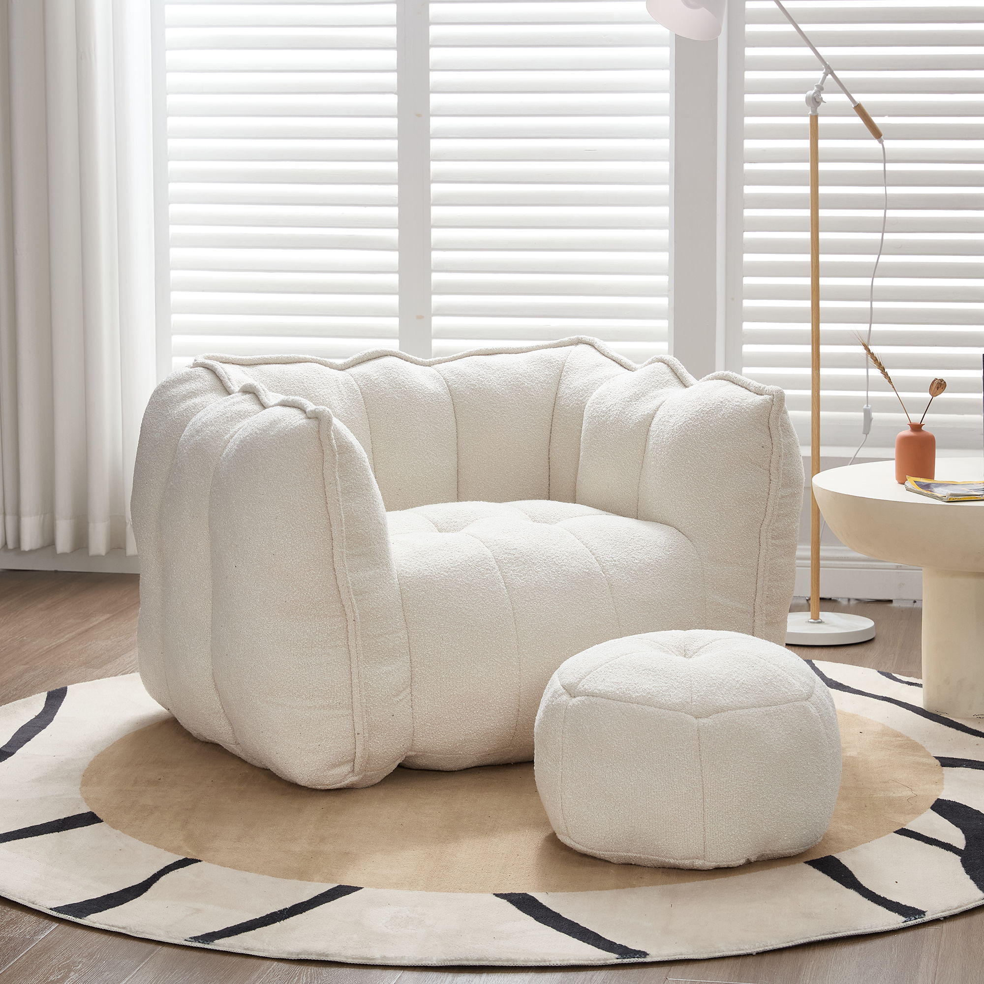 Soft Bean Bag Chair With High Resilient Foam