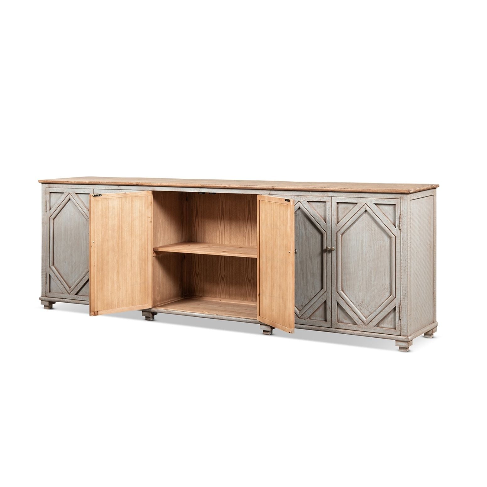 Colette - 6 Door Cabinet Sideboard - Brown