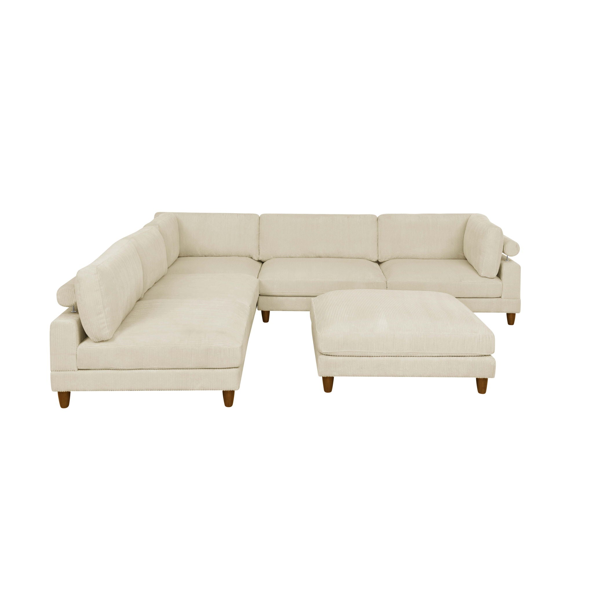 Modern Modular Sectional With Adjustable Back Support
