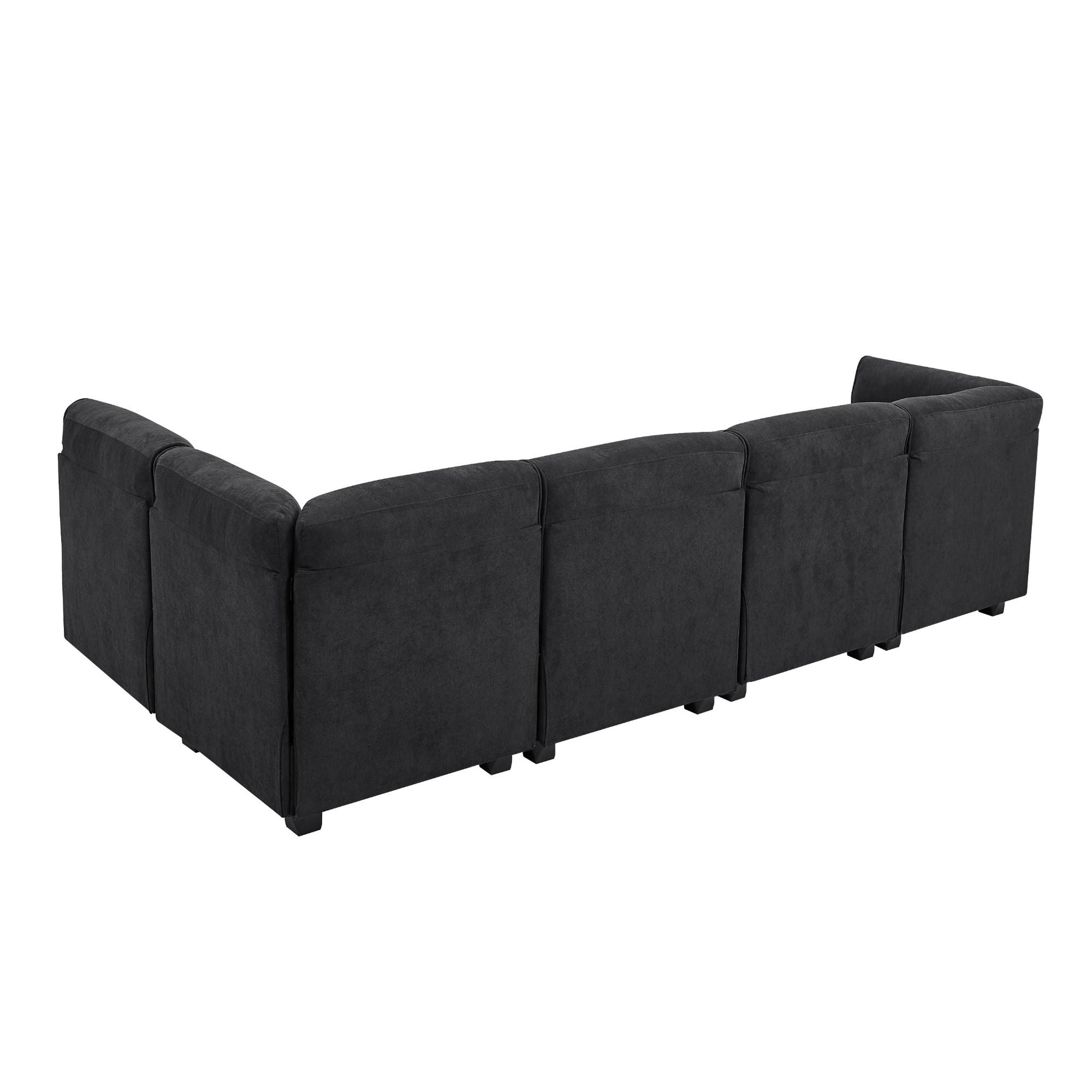 Upholstered Modular Sectional With Removable Cushions