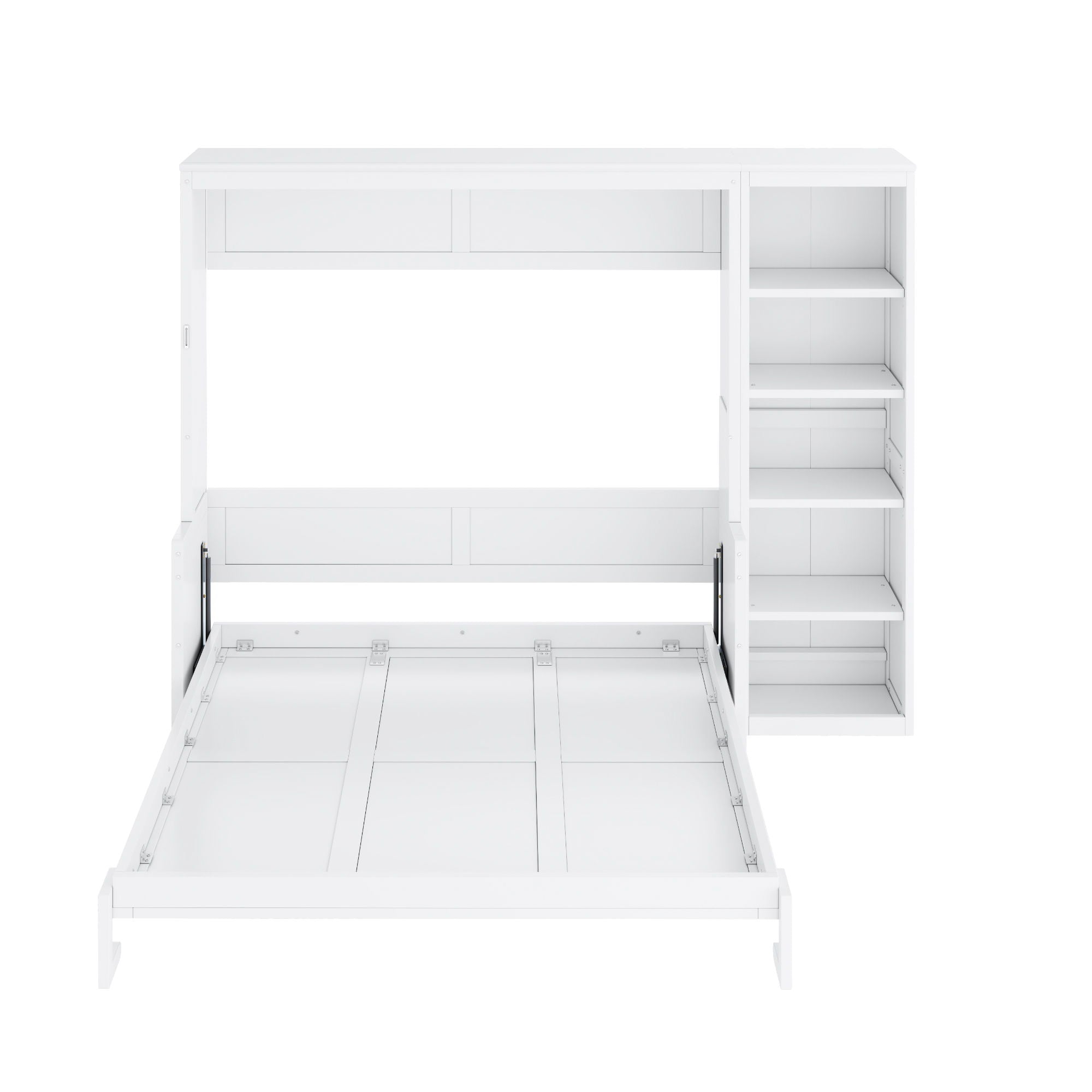 Sturdy Murphy Bed With Desk And Bookshelf