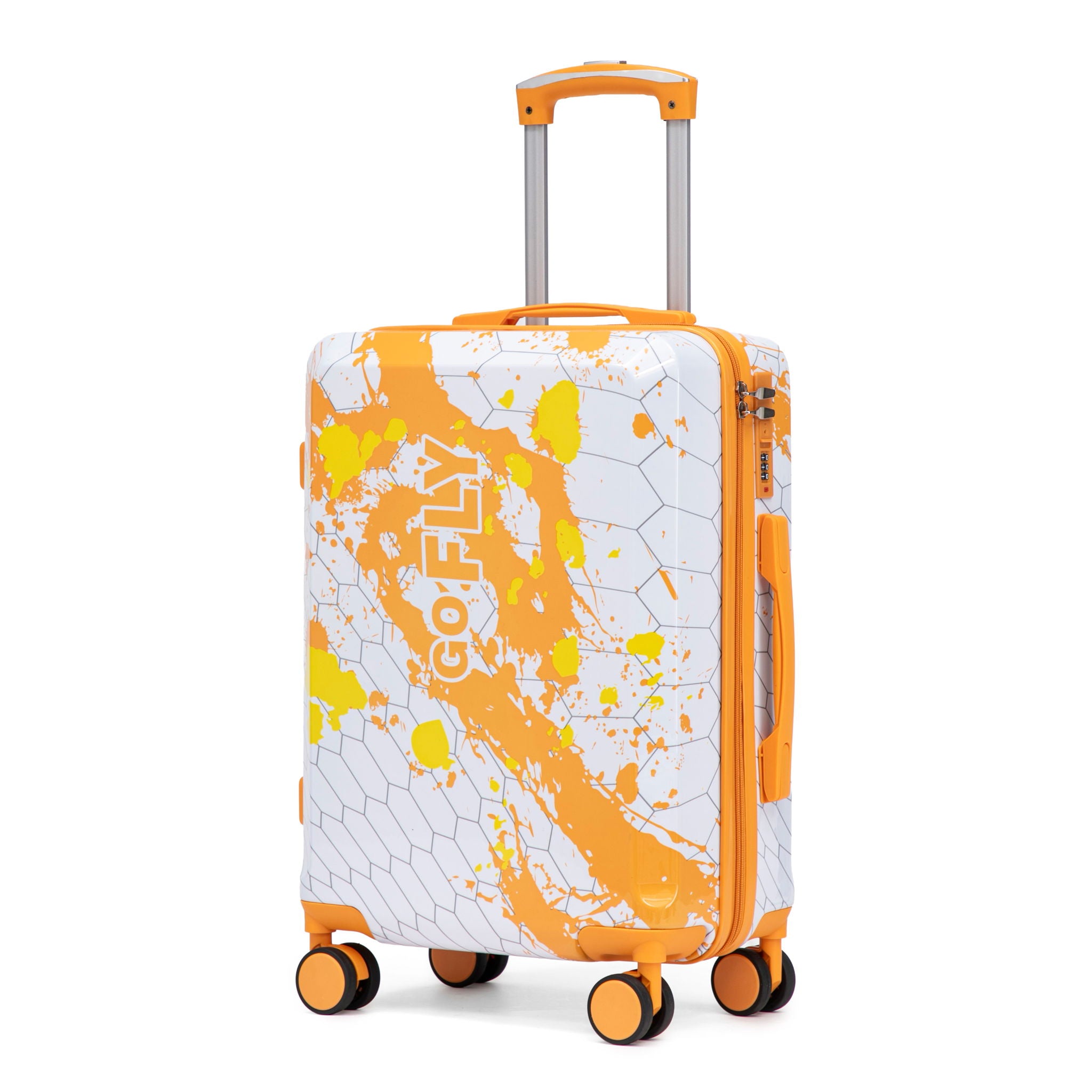 Luggage With Combination Lock, Lightweight Carry-On Suitcase