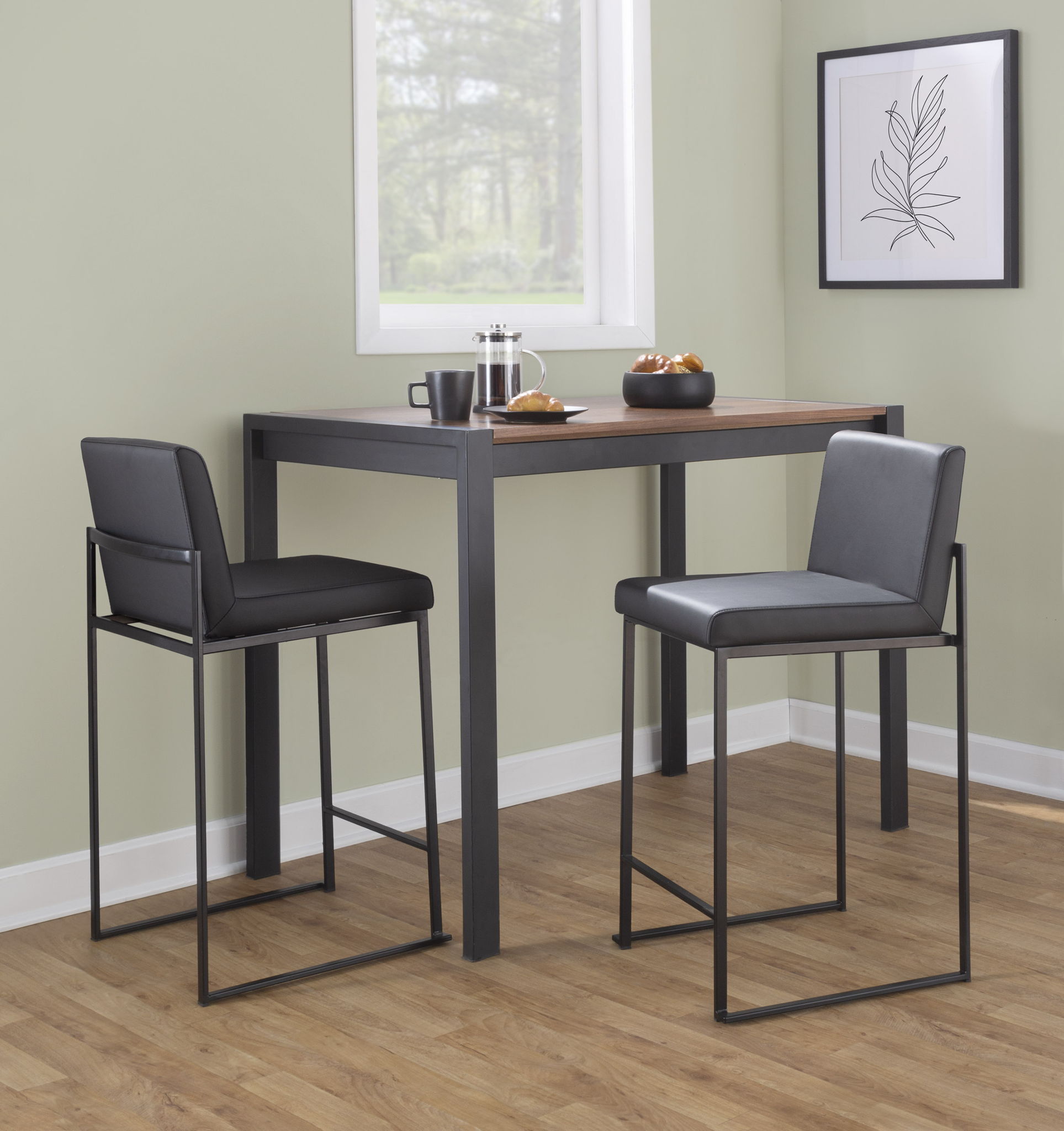 Fuji - Contemporary High Back Barstool Elegant Design