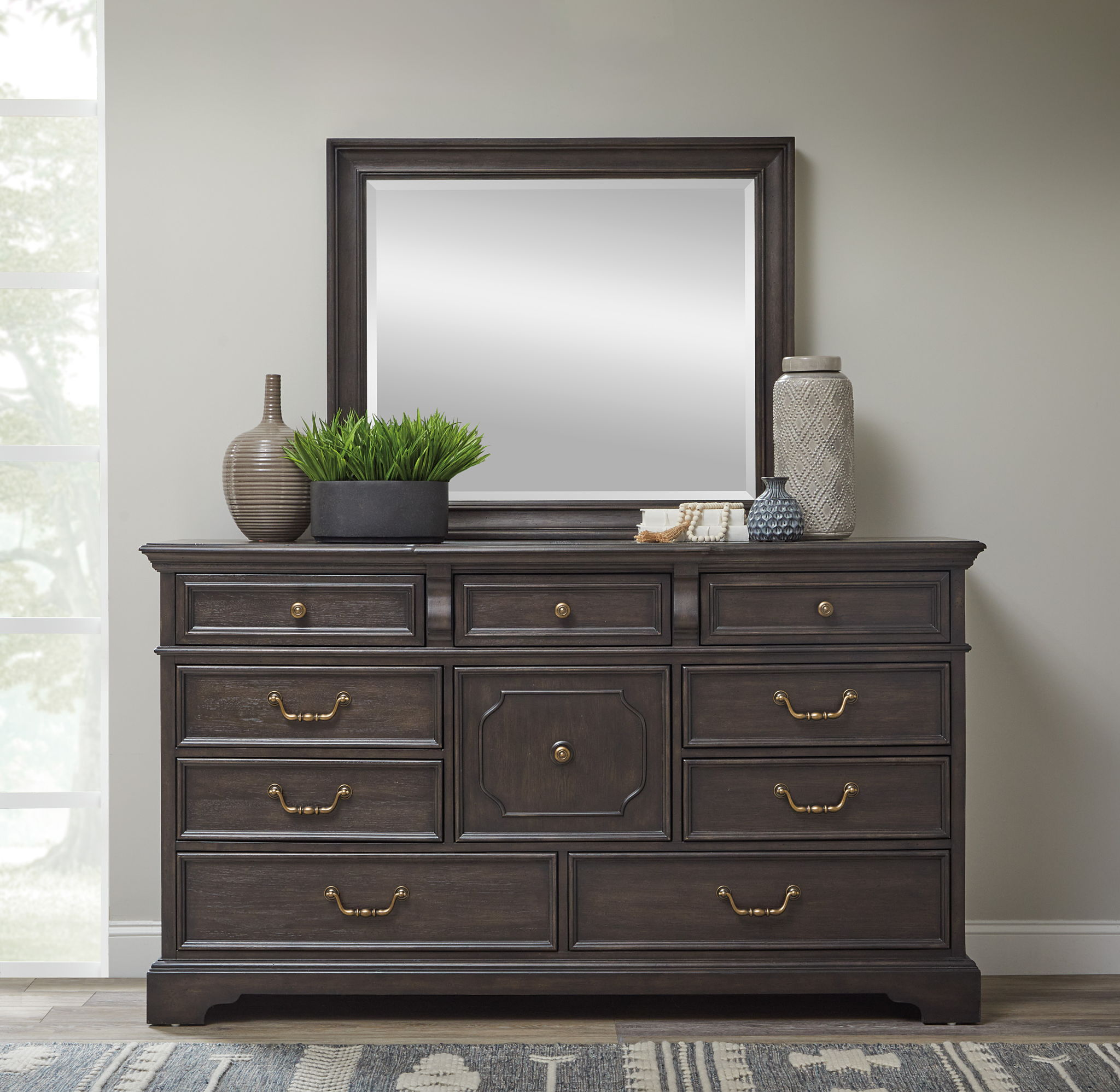 Hickory Creek - Dresser Mirror - Brown