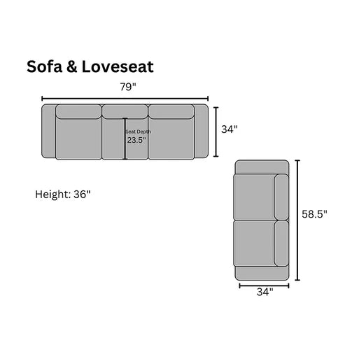 S315 Silver Sofa and Loveseat