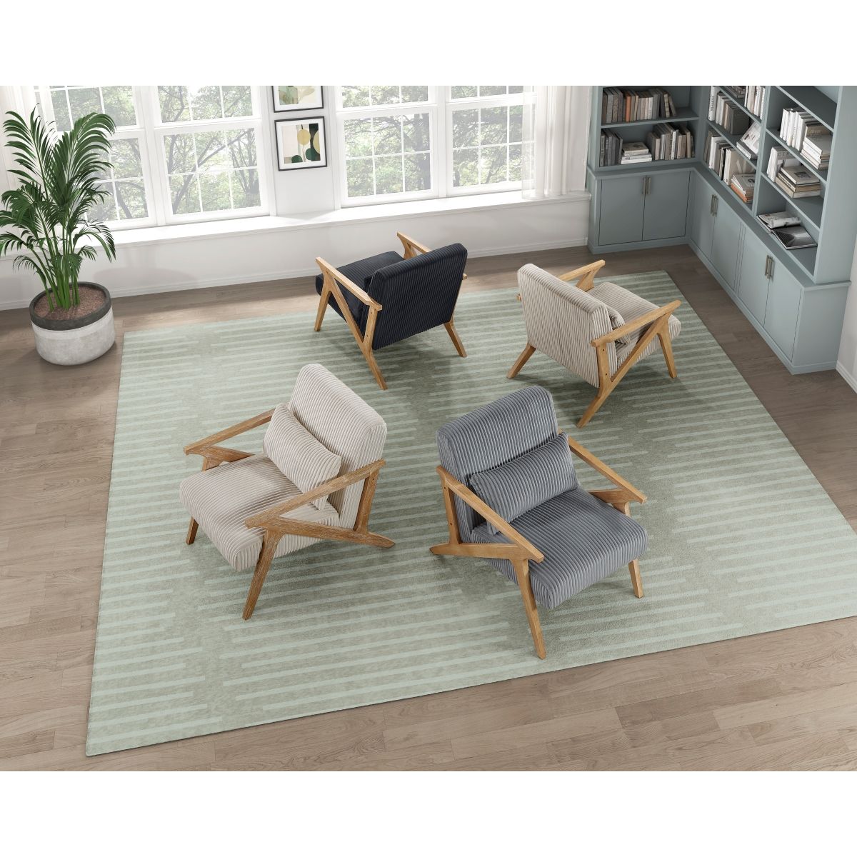 Chevron - Accent Chair - Taupe