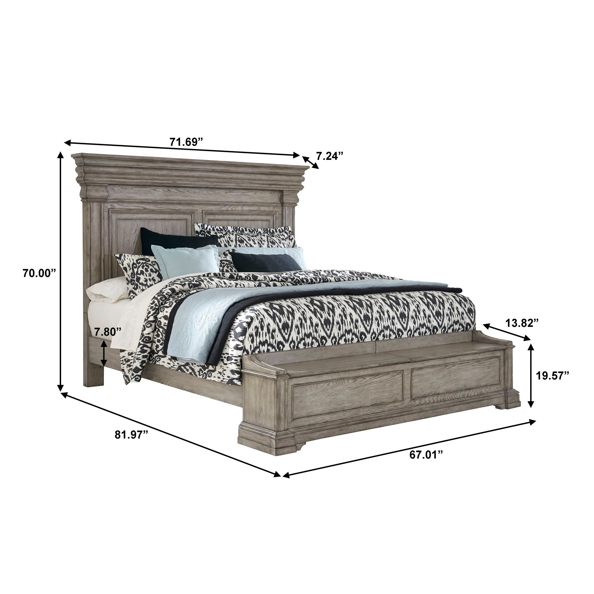 Madison Ridge - Panel Bed With Blanket Chest Footboard