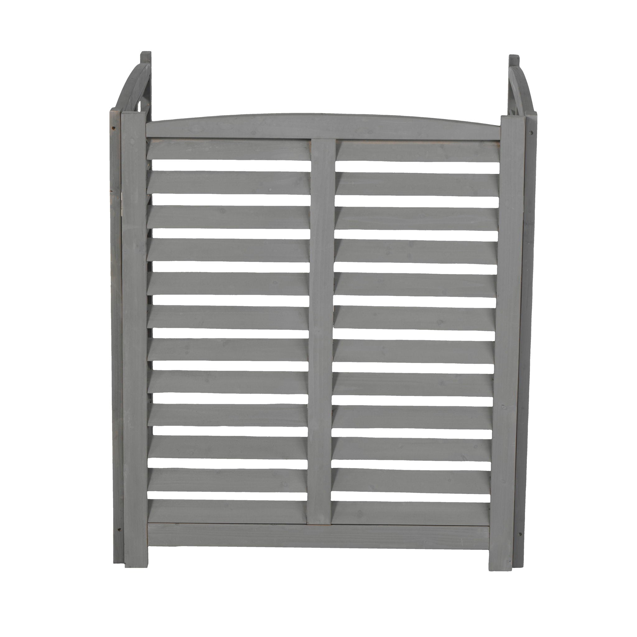 3 Panel Outdoor Wooden Air Conditioner Fence