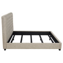 Chloe Upholstered California King Panel Bed Oatmeal