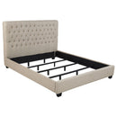 Chloe Upholstered California King Panel Bed Oatmeal