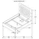 Chloe Upholstered California King Panel Bed Oatmeal